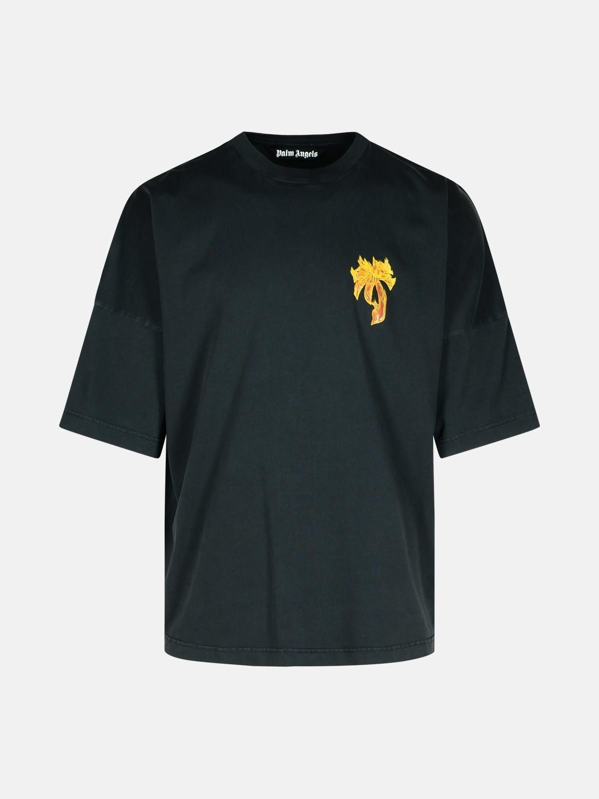 Palm Angels o1s22i1n1224 'Burning Palm Oversized T-Shirt in Black Size US L / EU 52-54 / 3 - 1 Thumbnail