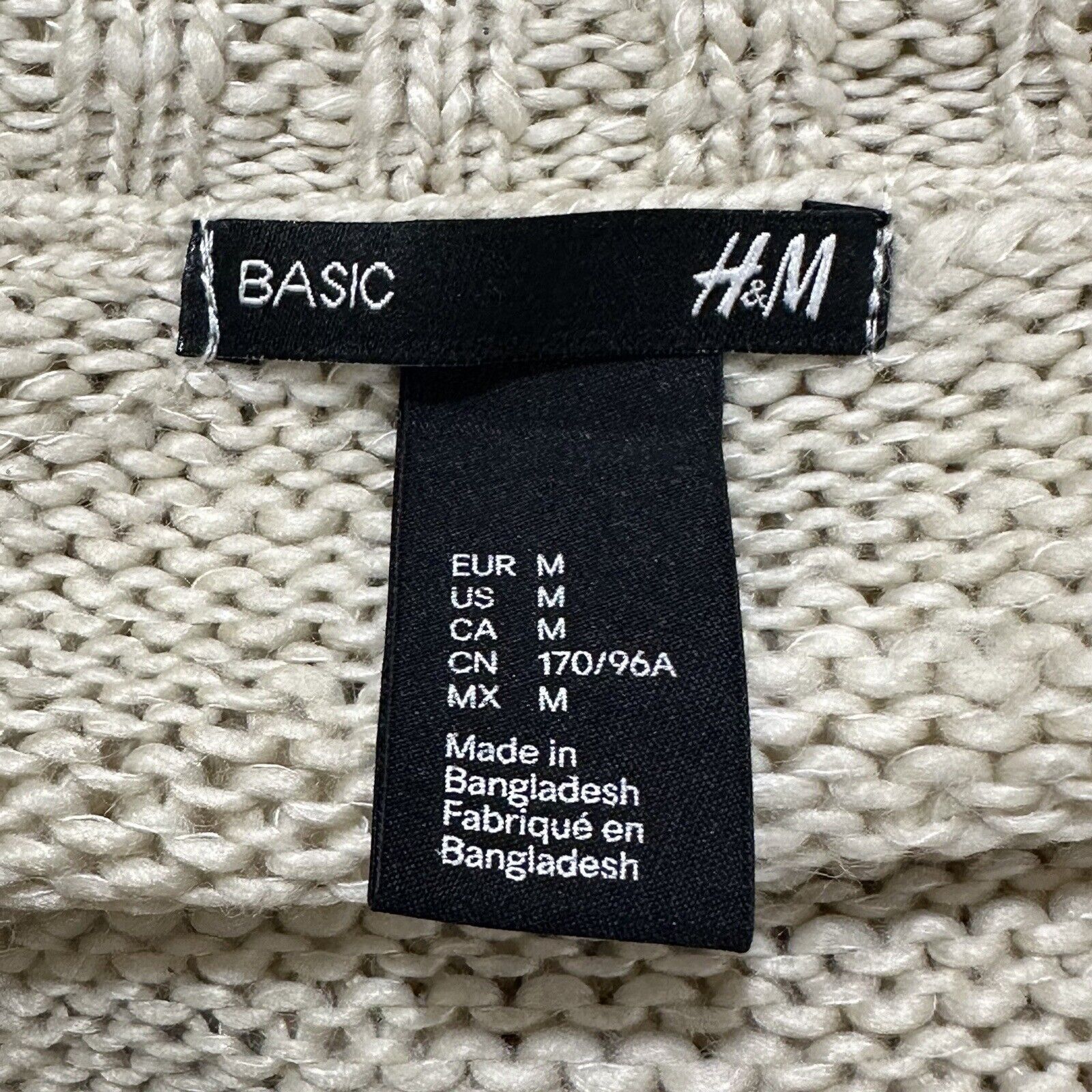 H&M H&M Medium Cowl Neck Wool Blend Pullover Sweater Beige Knit Size M / US 6-8 / IT 42-44 - 3 Thumbnail
