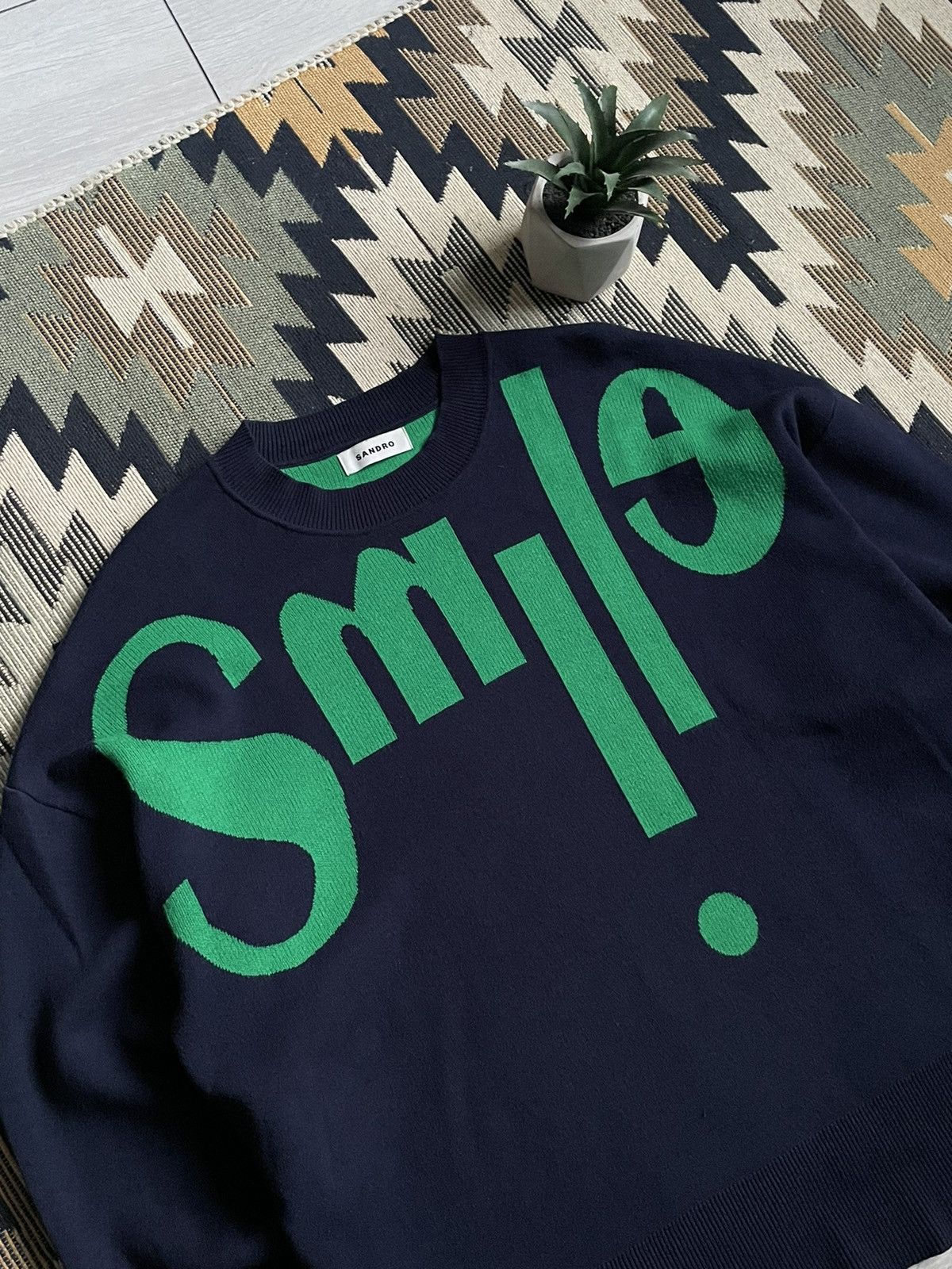 Sandro Sandro Smile Logo Sweater Size S / US 4 / IT 40 - 4 Thumbnail