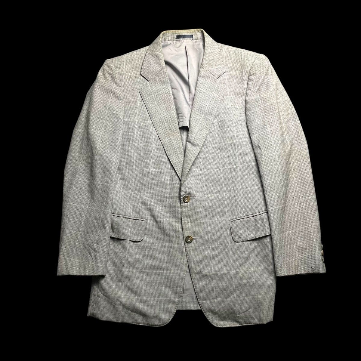 Burberry × Vintage VINTAGE BURBERRYS PURE NEW WOOL CHECKERED BLAZER COAT JACKET Size US M / EU 48-50 / 2 - 1 Thumbnail