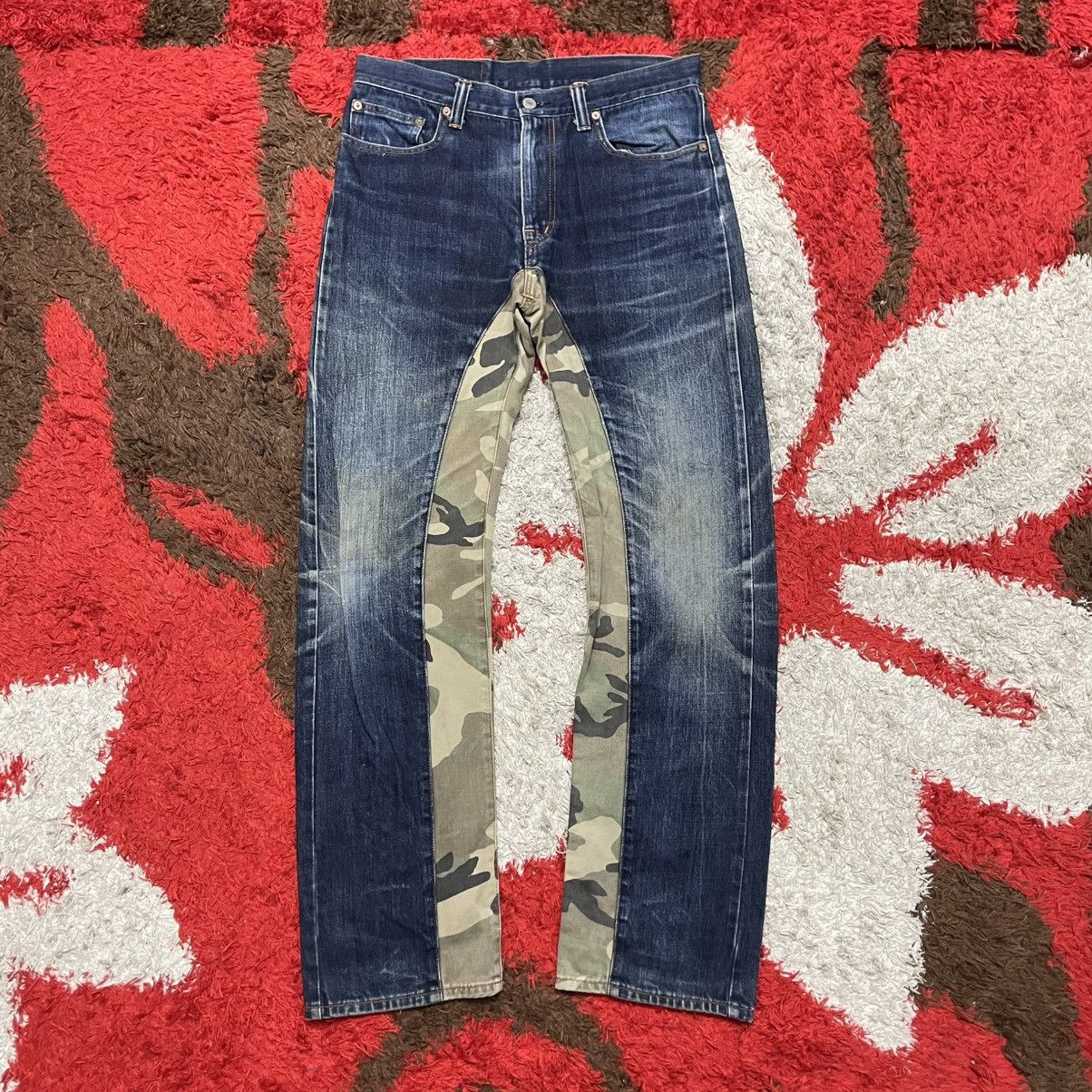 KOJIMA GENES 🔥🇯🇵Kojima Genes Japan Half Camo Ripped Distress Denim Jeans Size US 32 / EU 48 - 1 Thumbnail