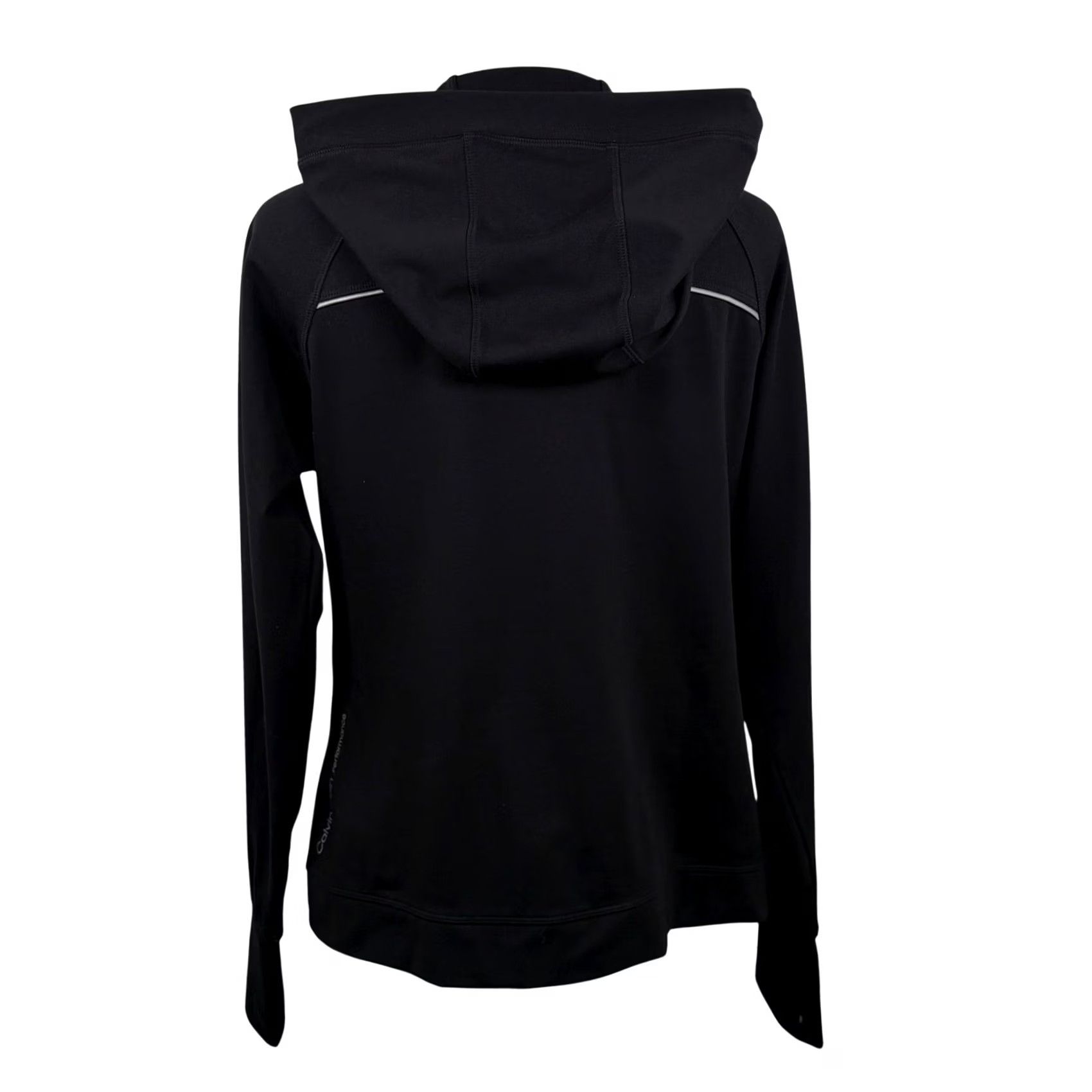 Calvin Klein Calvin Klein Performance Hoodie Black Full Zip Raglan Sleeve PFSJ4176 Womens L Size Stretch Reflective Pockets Zip Front Hooded Athleisure Athletic Size L / US 10 / IT 46 - 3 Thumbnail