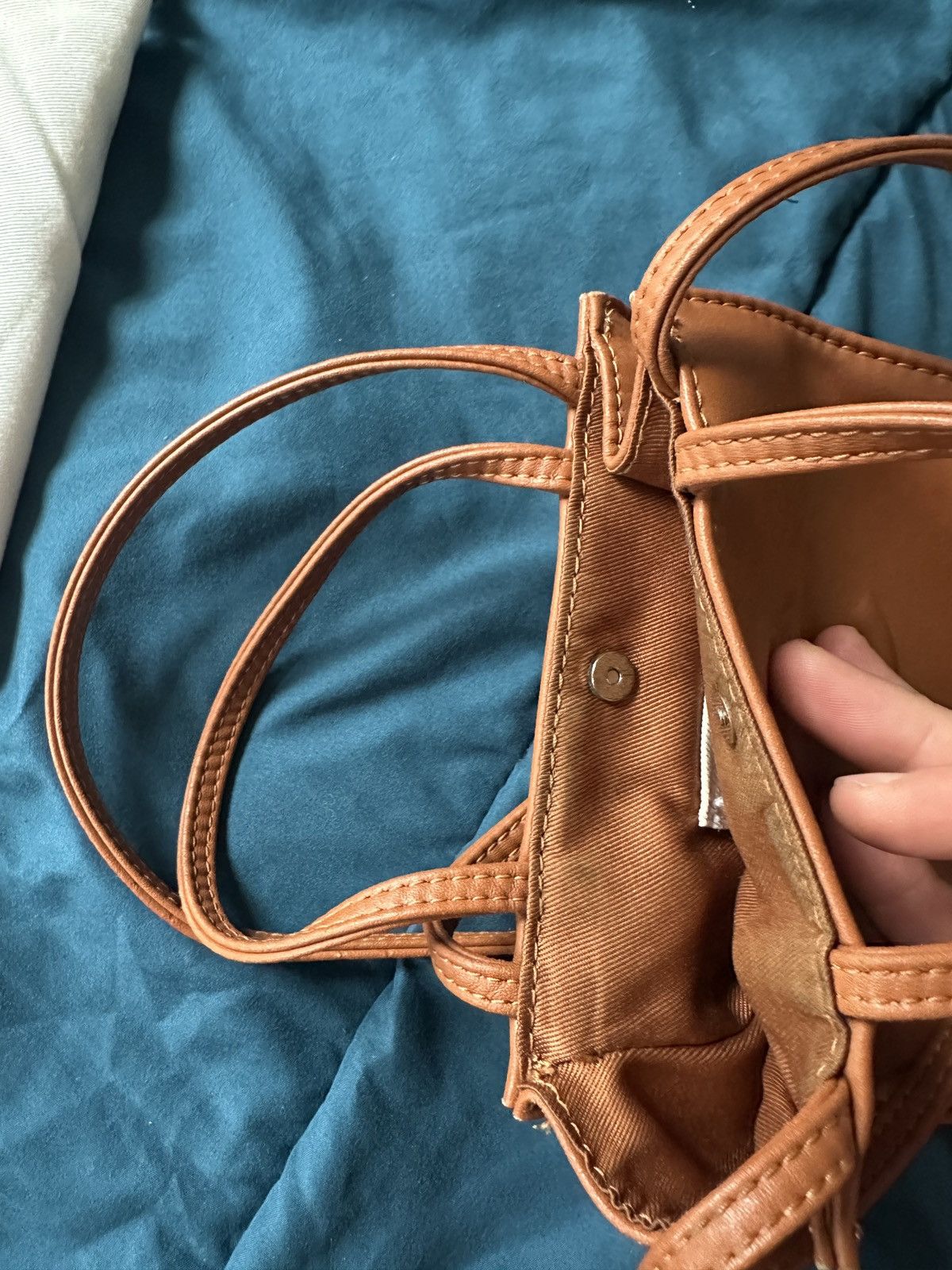 Telfar Vegan Leather Small Shopping Bag Tan Size ONE SIZE - 9 Thumbnail