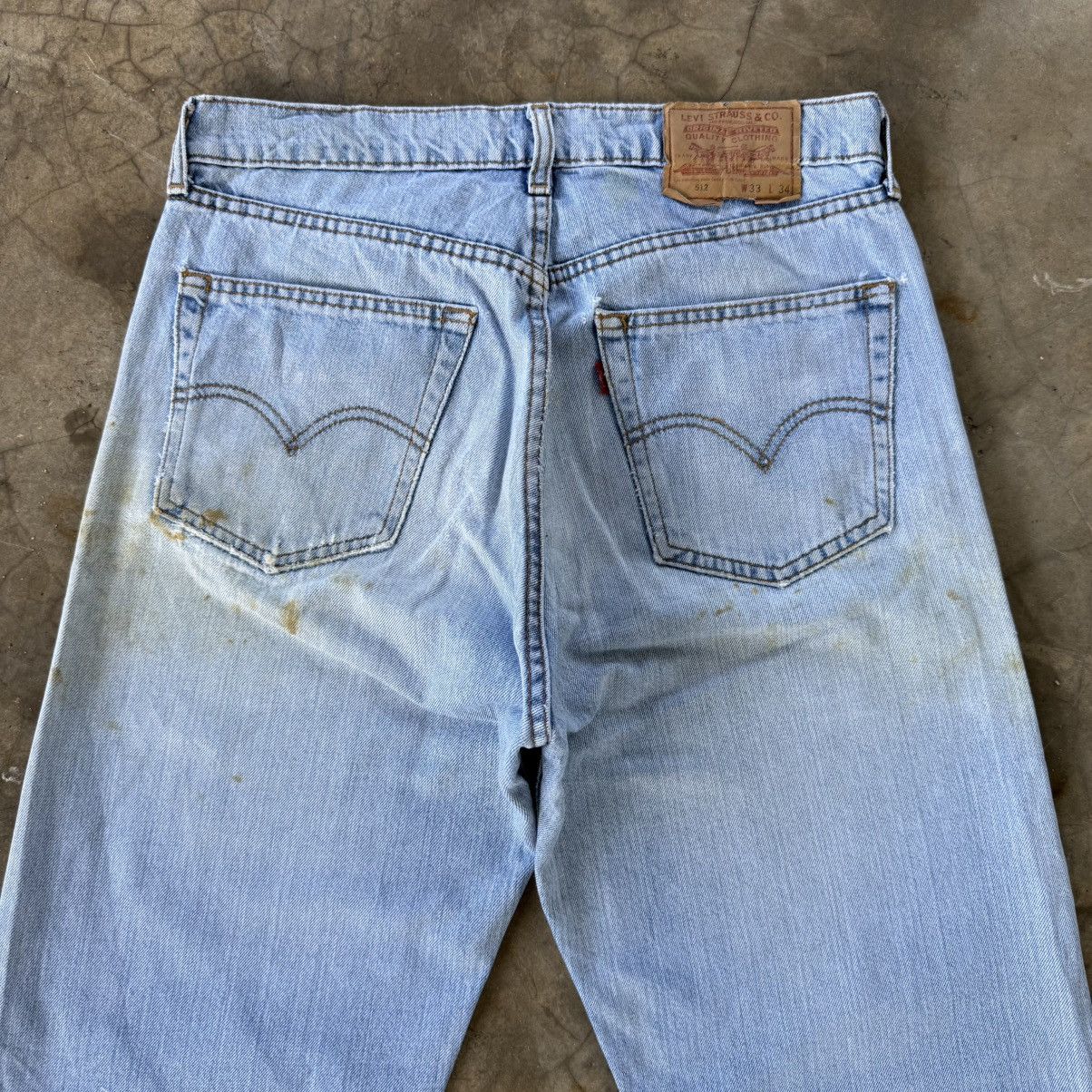 Levi's Vintage Clothing W33 Vintage Levi's 512 RippedFaded Light Wash Denim Jeans. Size US 33 - 9 Thumbnail