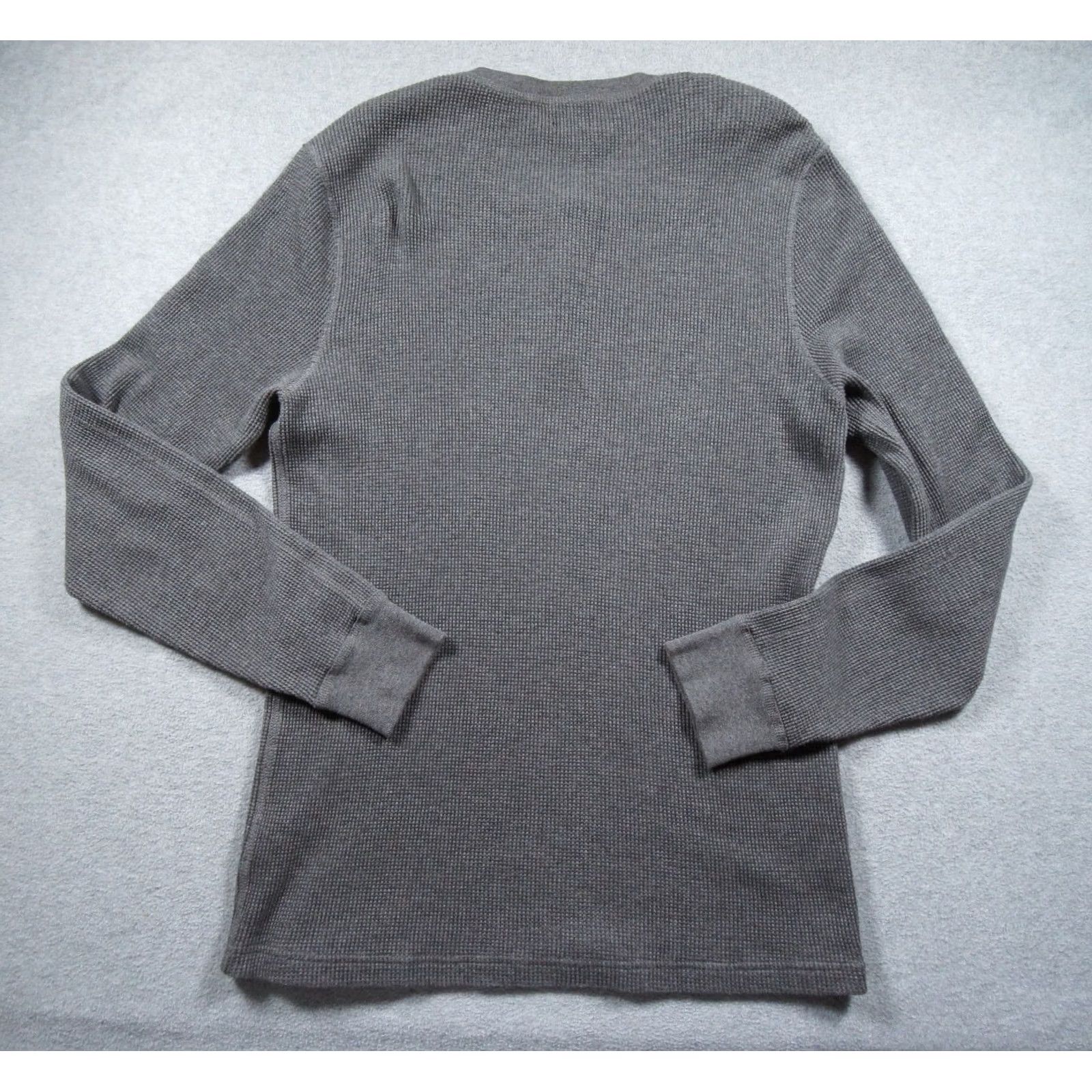 J.Crew JCrew Shirt Mens Large Gray Henley Long Sleeve Waffle Knit Thermal Outdoors Size US L / EU 52-54 / 3 - 4 Thumbnail