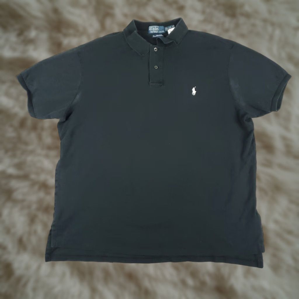 Ralph Lauren VINTAGE Ralph Lauren Polo Shirt Men 2XL Cotton Short Sleeve Black Casual Preppy Size US XXL / EU 58 / 5 - 1 Thumbnail