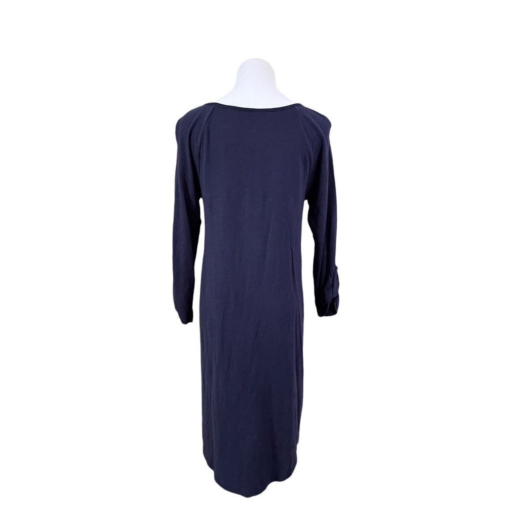 Lilly Pulitzer Lilly Pulitzer 26198 Suncrest Swing MEDIUM Tab Sleeves Navy Size M / US 6-8 / IT 42-44 - 4 Thumbnail