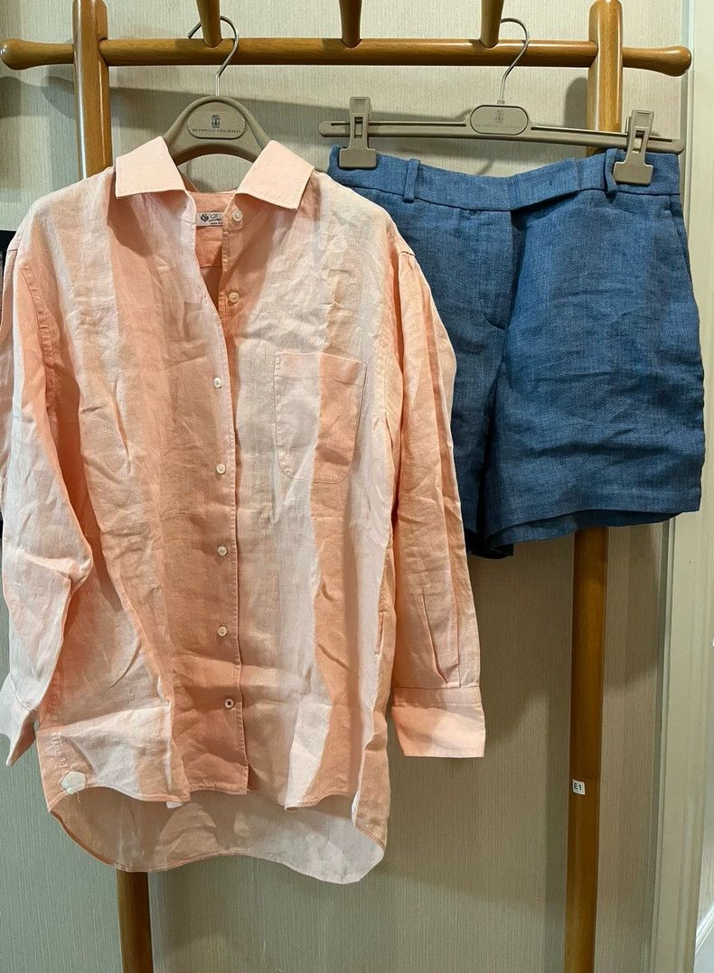 Loro Piana Loro Piana Pink Linen Button-Up Shirt - dmc Size US M / EU 48-50 / 2 - 1 Thumbnail