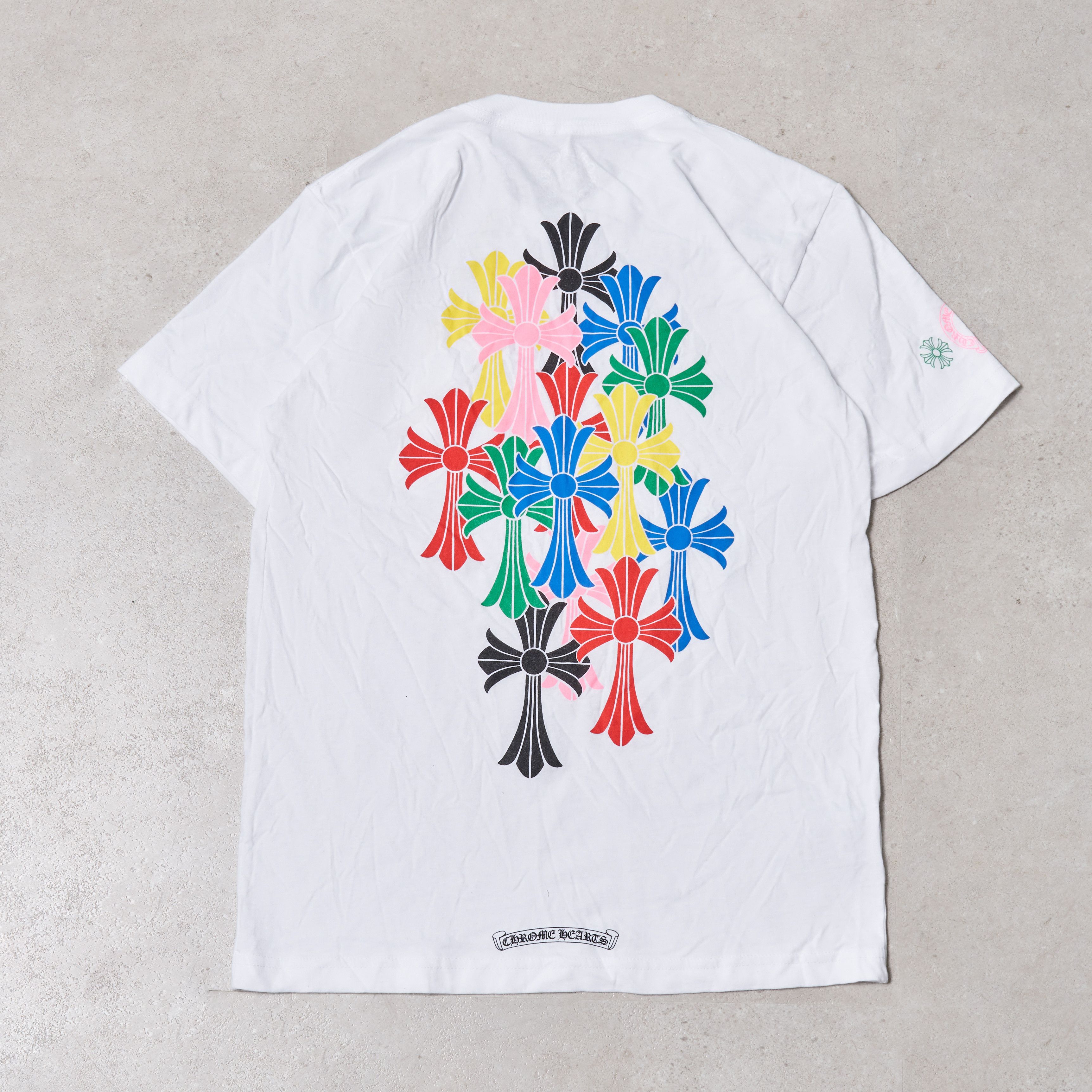 Chrome sale Hearts Multi Color Cross Cemetery T-shirt