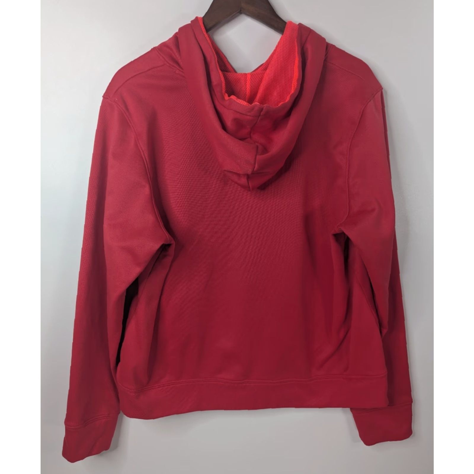 Under Armour Under Armour Battle Hoodie Women’s Large Red/Hot Pink Colorful Semi Fitted Hoodie Sweatshirt - UA Logo, Long Sleeve, Pullover, Casual Activewear Size L / US 10 / IT 46 - 3 Thumbnail
