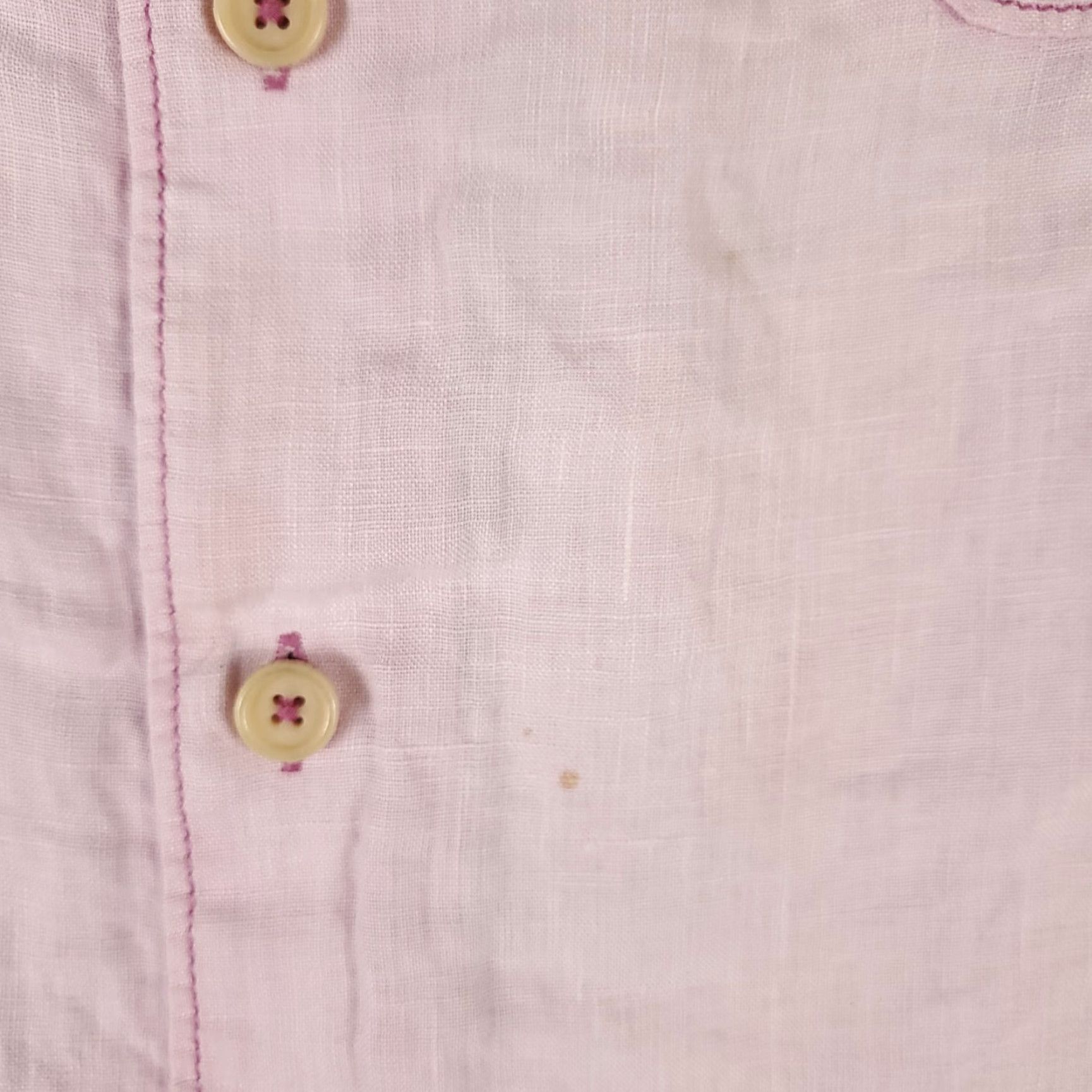 Tommy Bahama VINTAGE Tommy Bahama Shirt Mens XLT Pink Linen Button-Up Long Sleeve STAINED Size US XL / EU 56 / 4 - 4 Thumbnail
