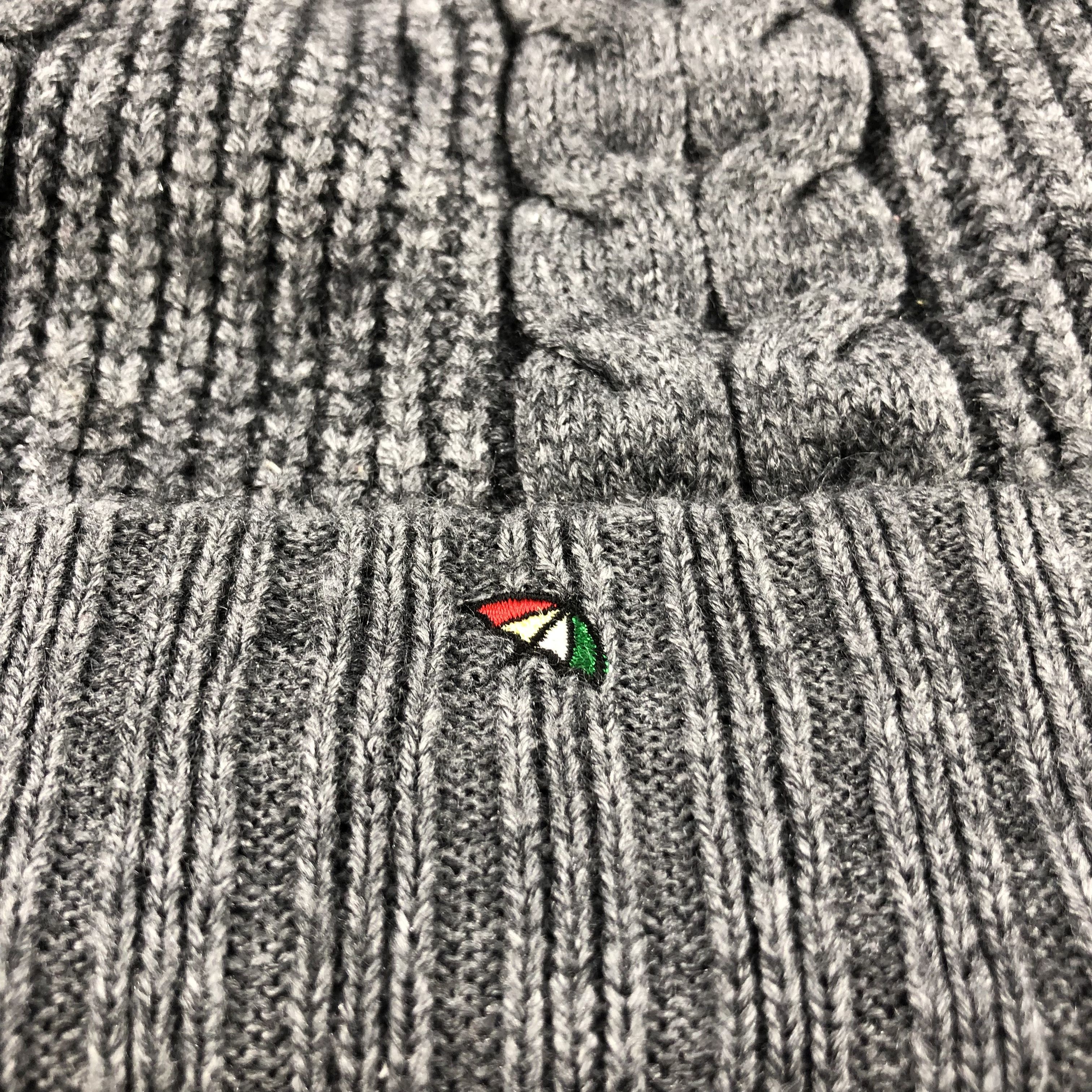 Japanese Brand Arnold Palmer Cable Knit Grey Beanie Snowcap Snow Hat B330 Size ONE SIZE - 4 Thumbnail