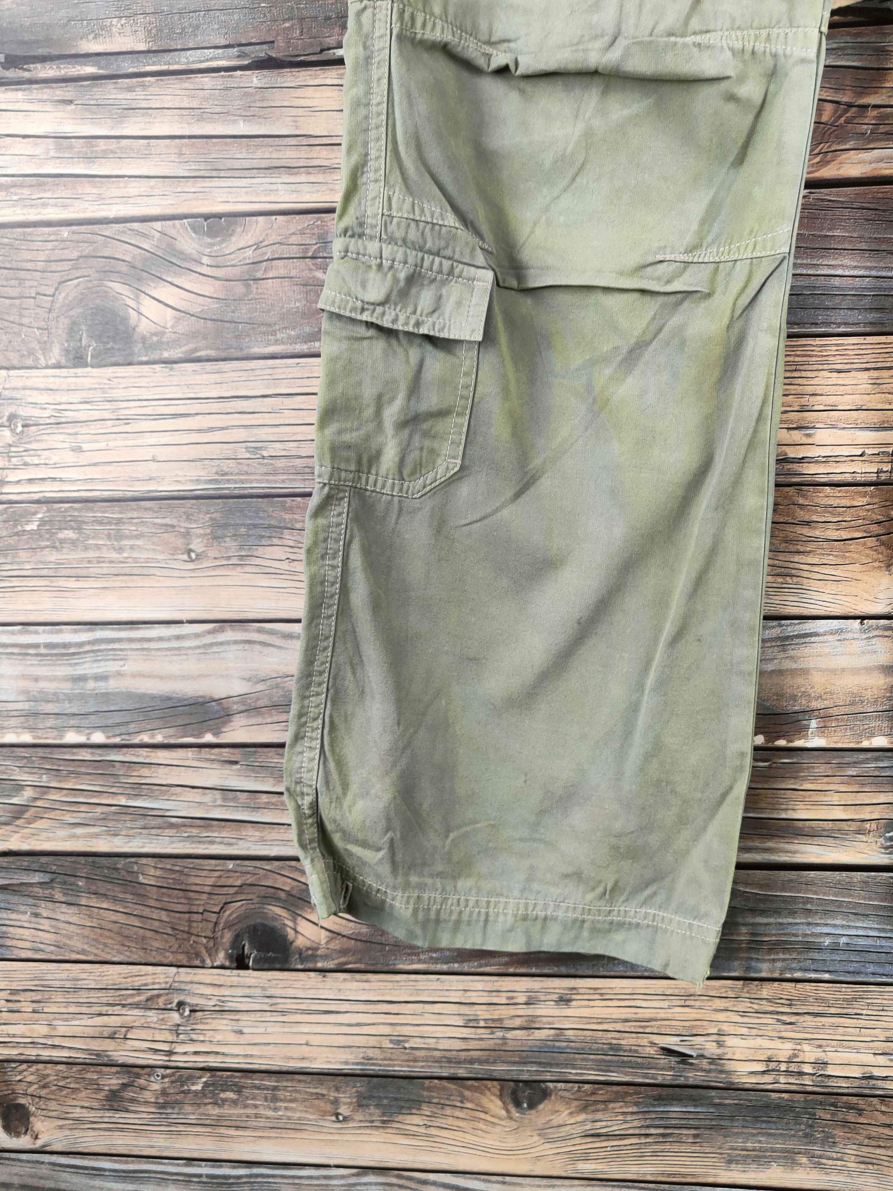 Aeropostale DL Aeropostale Green Faded Multipocket Cargo Pants #46-359 Size 28" / US 6 / IT 42 - 4 Thumbnail