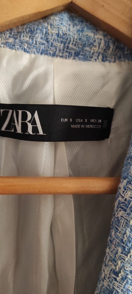 Zara Zara Plaid Texture Tweed Woolen Double Breasted Blazer Size S / US 4 / IT 40 - 8 Thumbnail