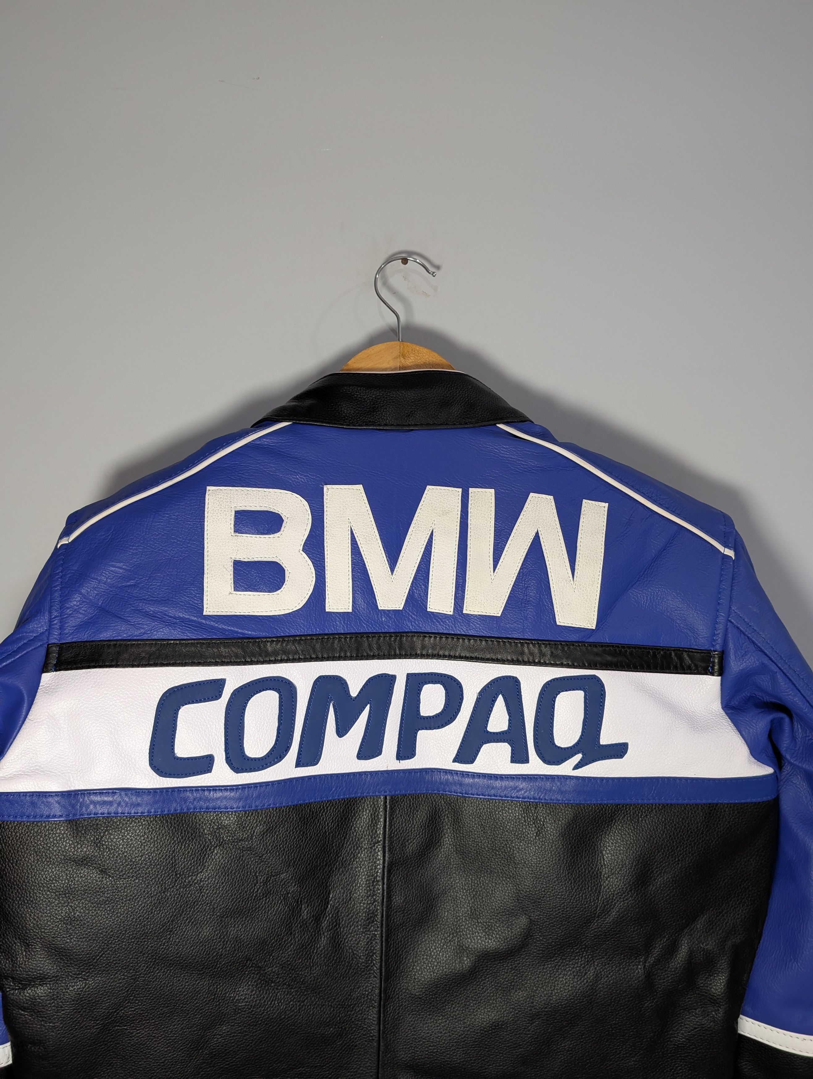 Vintage 🔥BMW🔥 Oversized Vintage 90s Leather Jacket Retro Size M / US 6-8 / IT 42-44 - 7 Thumbnail