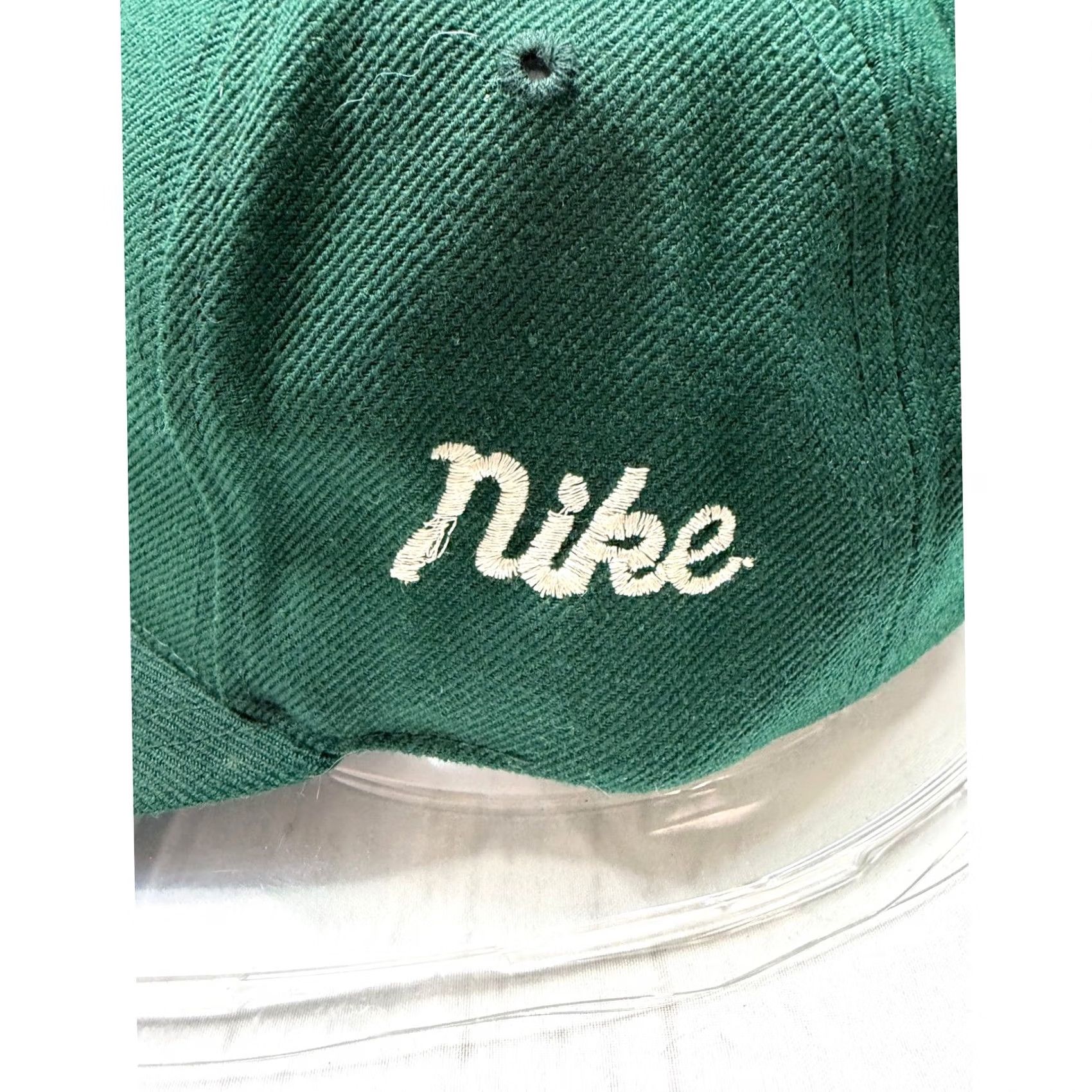 Nike VINTAGE Nike Baseball Cap Unisex Green Embroidered Swoosh OSFM Size ONE SIZE - 4 Thumbnail