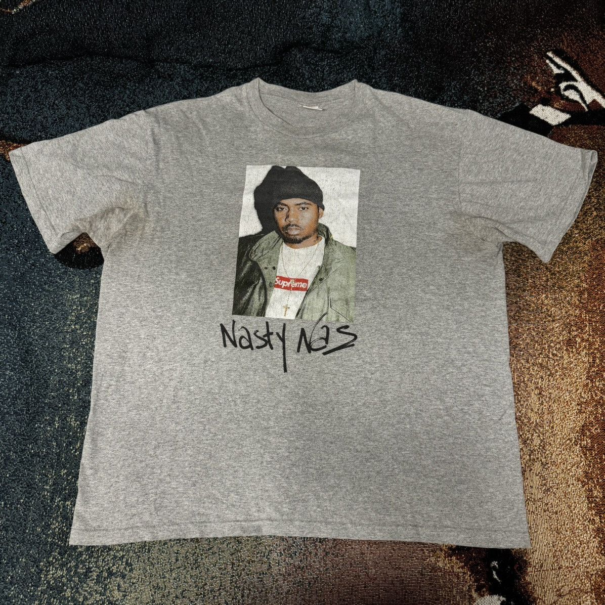 Supreme Nas Tee Black Men's - FW17 - US