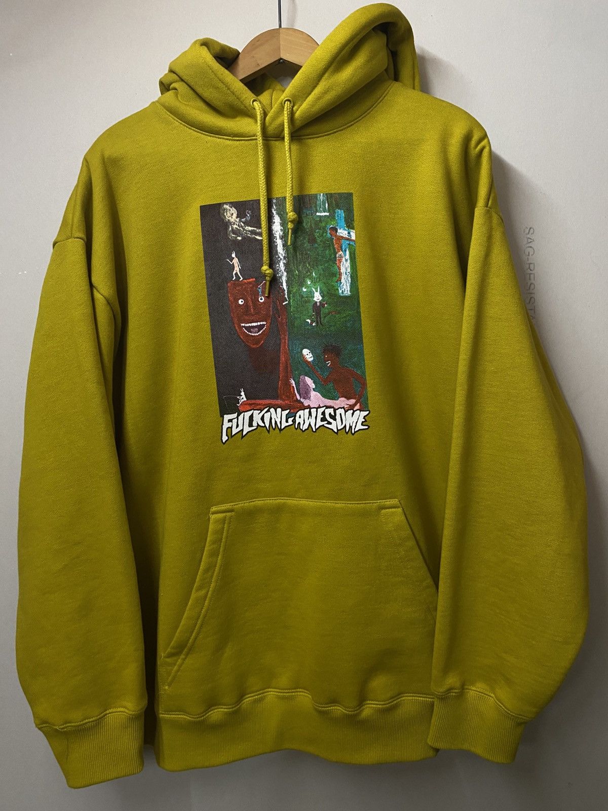 Fucking Awesome Fucking Awesome Yellow Painting Hoodie Size US XL / EU 56 / 4 - 1 Thumbnail