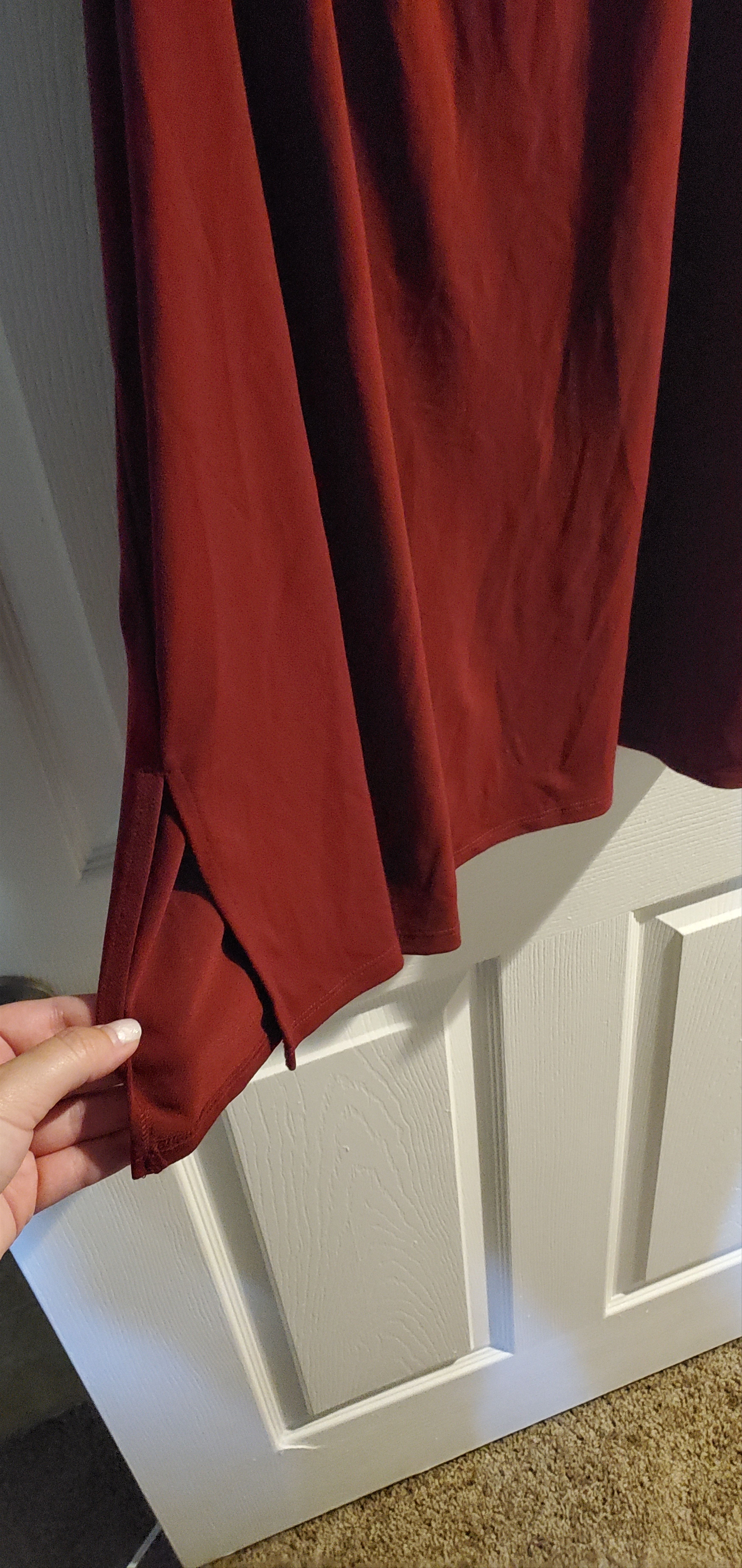 Other Burgundy Blouse w/ Built in Crystal Choker (XL) Size XL / US 12-14 / IT 48-50 - 3 Thumbnail