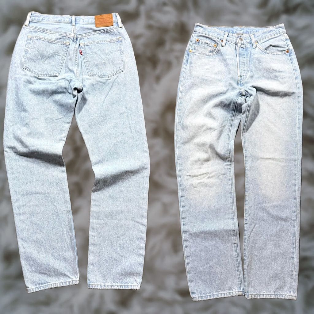Levi's Levi's 501 Premium Jeans 31x30 Light Blue Regular Straight Denim Button Fly Mens Jeans Reg Straight Denim Size US 31 - 1 Thumbnail
