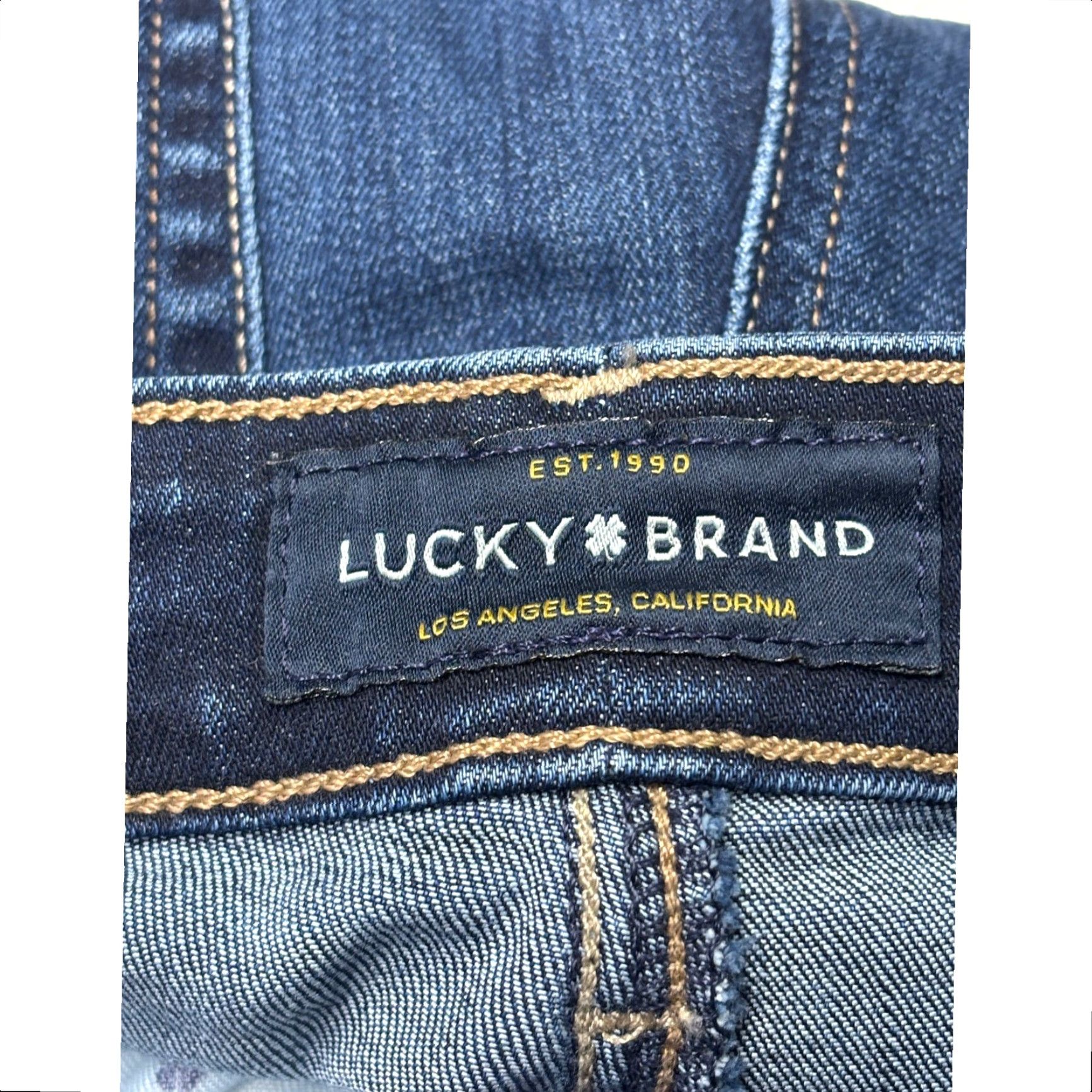 Lucky Brand Lucky Brand Jeans Women 31 30 Dark Wash Straight Leg Denim Premium Orta Stretch 5-Pocket Logo Patch Size 24" / US 00 / IT 34 - 5 Thumbnail