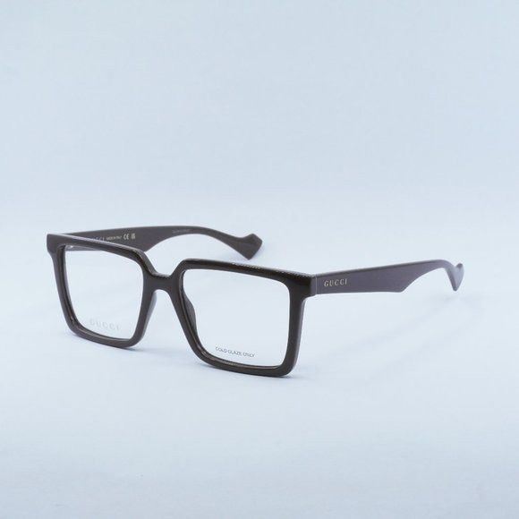 image of New Gucci Gg1540O 007 Brown Eyeglasses, Women's