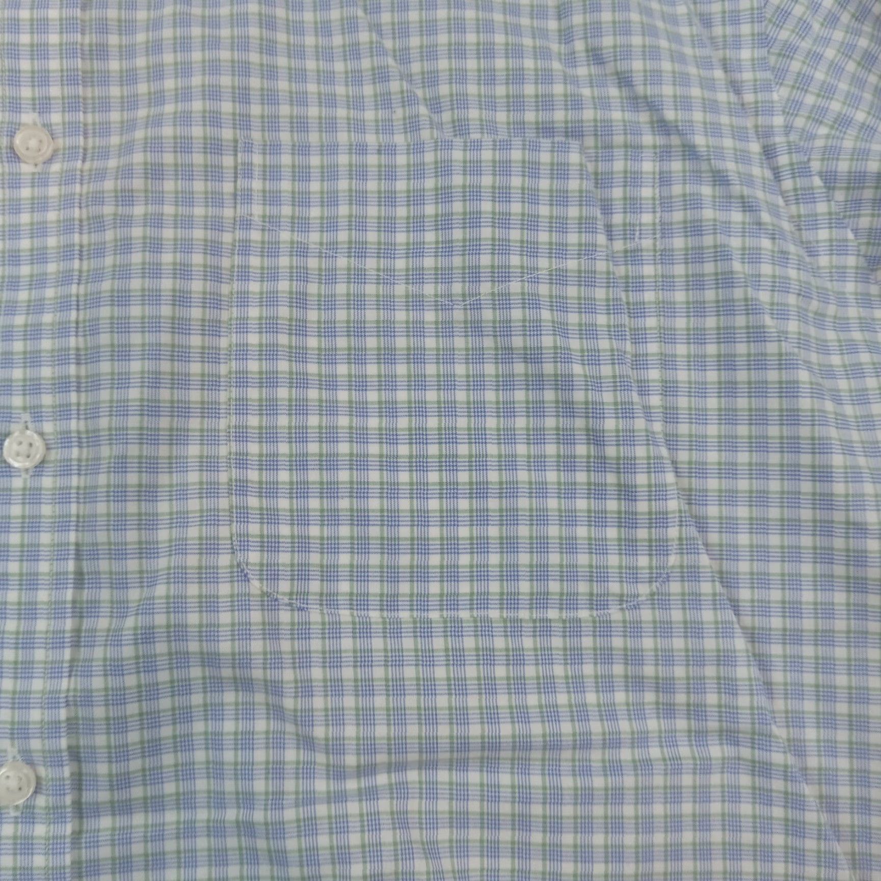 Jos. A. Bank Jos A Bank Button-Up Shirt Men’s Medium Blue White Green Plaid Long Sleeve Traveler Size US M / EU 48-50 / 2 - 6 Thumbnail