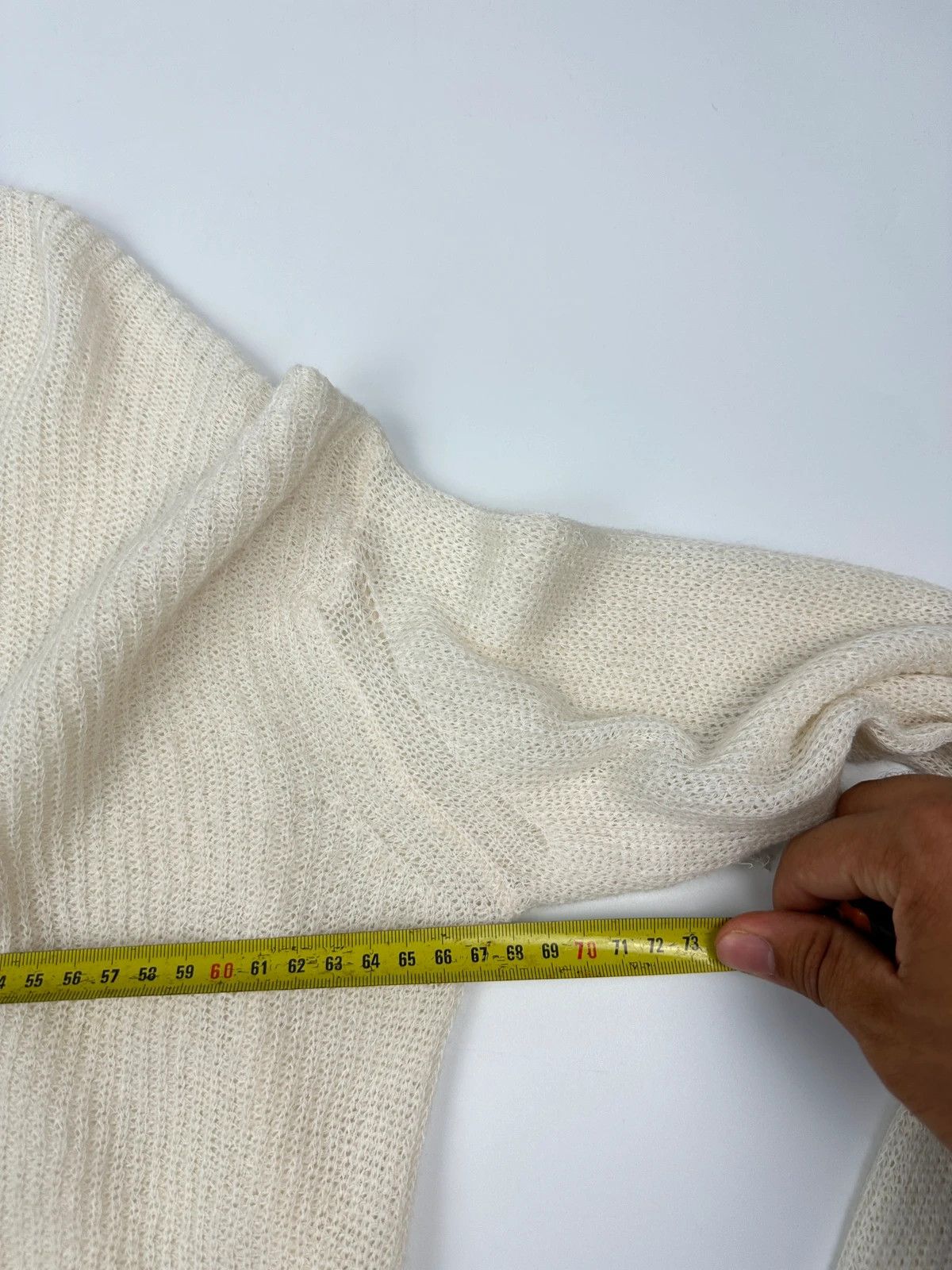 Acne Studios Acne Studio SS2017 Destroy Holes Knit Beige & White Sweater Size US S / EU 44-46 / 1 - 17 Thumbnail