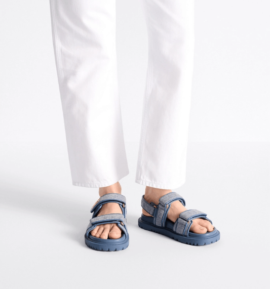 Dior o1w1db10126 KCO141 Sandals in Denim Blue Size US 12 / IT 42 - 6 Thumbnail