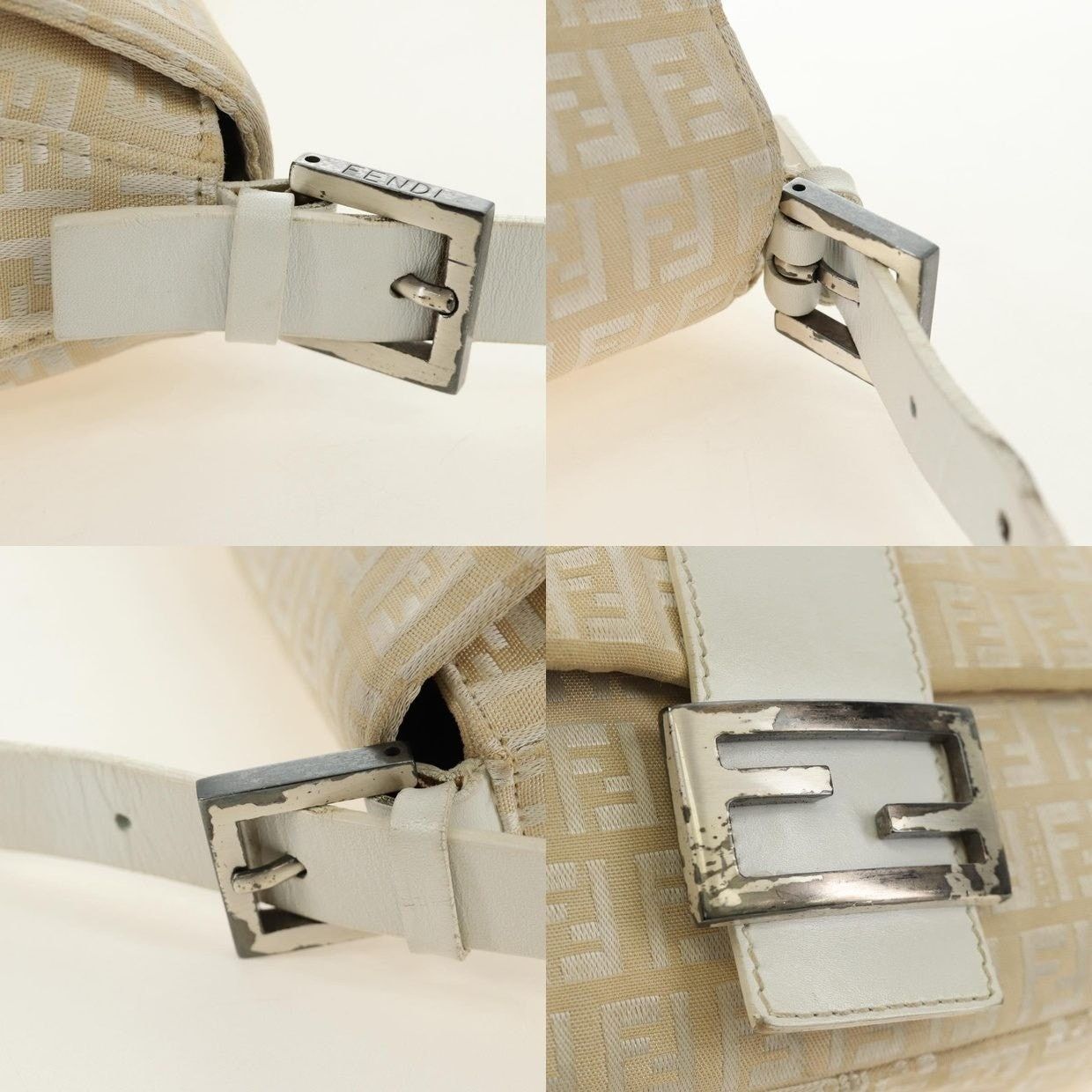 Fendi Fendi Zucchino Mamma Baguette Shoulder Bag White Size ONE SIZE - 13 Thumbnail