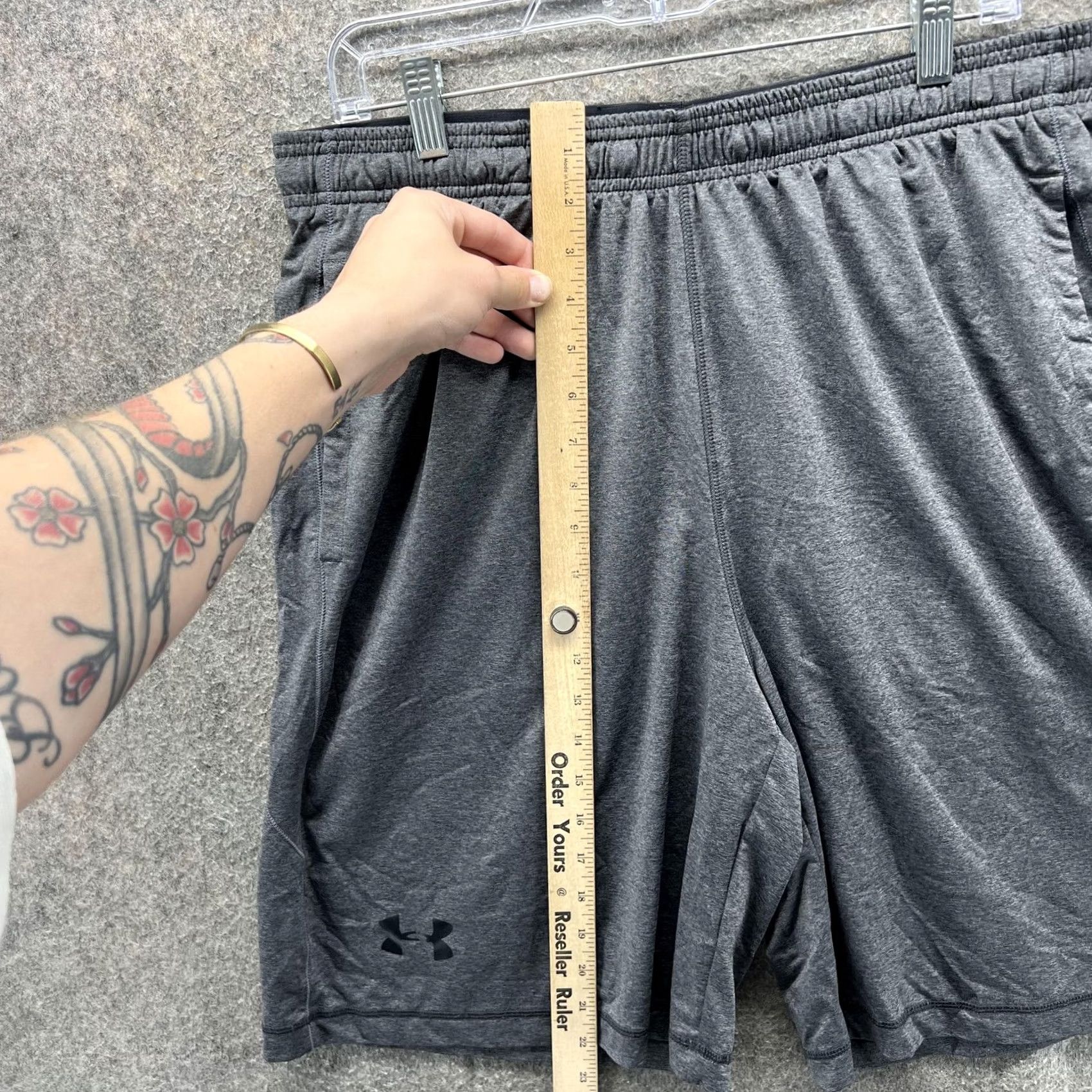 Under Armour Under Armour Shorts Mens XL Gray HeatGear Athletic Training Gym Performance Size US 36 / EU 52 - 4 Thumbnail
