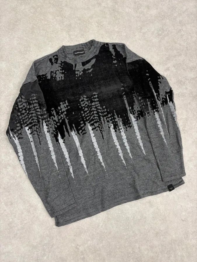 Emporio Armani FW2014 Emporio Armani Abstract Skyscrapers Grey Sweater Size US S / EU 44-46 / 1 - 5 Thumbnail