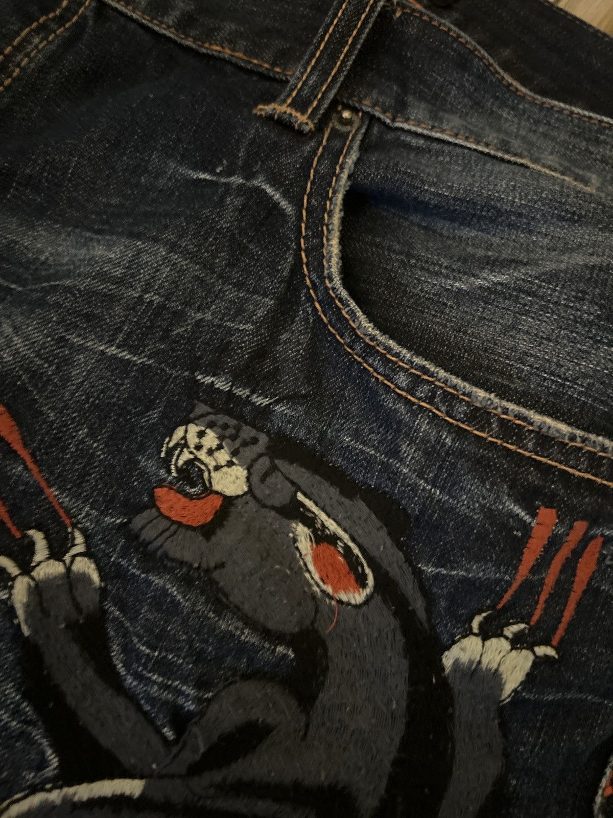 Ed Hardy Ed Hardy Jaguar Designed Denim Wide leg jeans Size US 40 / EU 56 - 2 Thumbnail