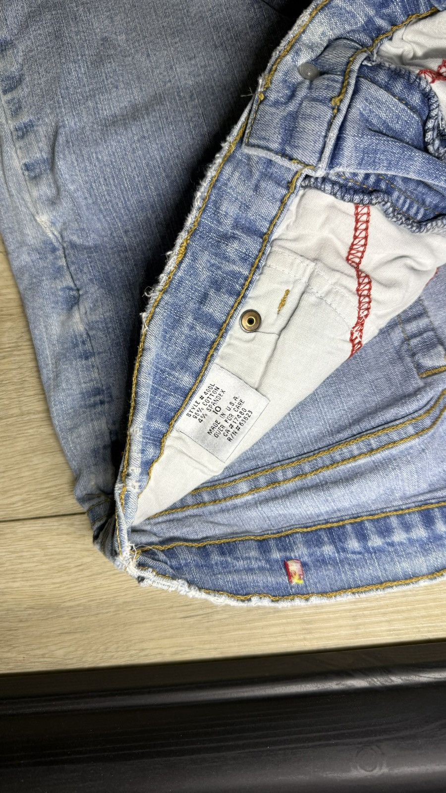 Other Y2K 2000s Tummy Tuck Jeans NYDJ Light Wash Flared Jeans Size 32" / US 10 / IT 46 - 4 Thumbnail