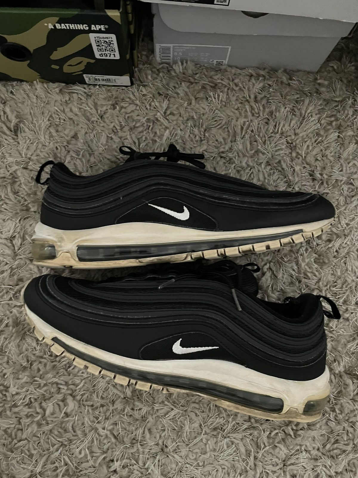 Nike Nike Air Max 97 Black Size US 12 / EU 45 - 2 Thumbnail