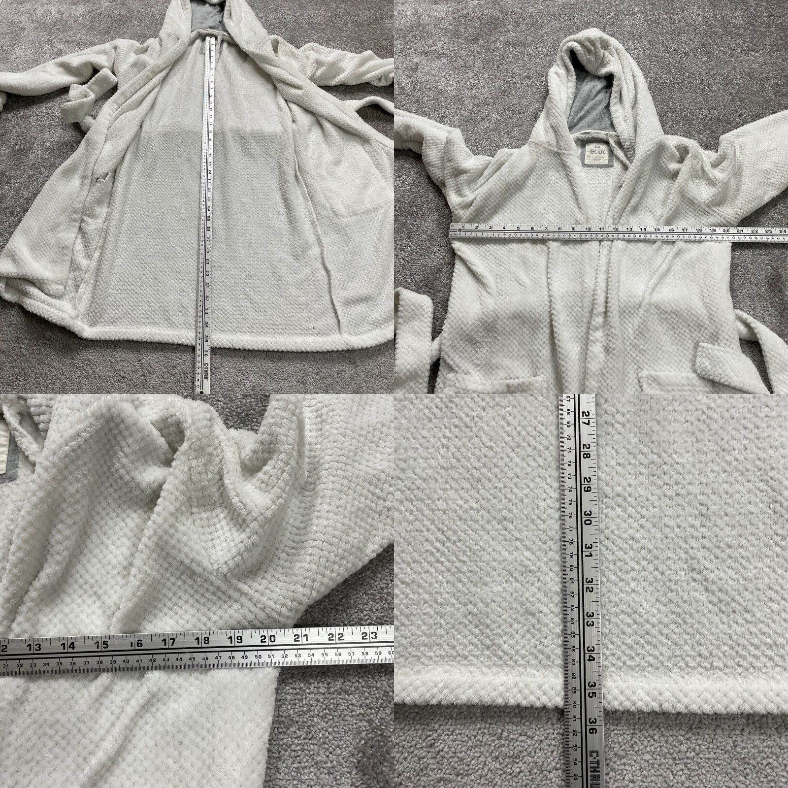 Cotton On Cotton On Body Fleece Hoodie Robe S-M White Belted Sleepwear Womens Size S / US 4 / IT 40 - 8 Thumbnail