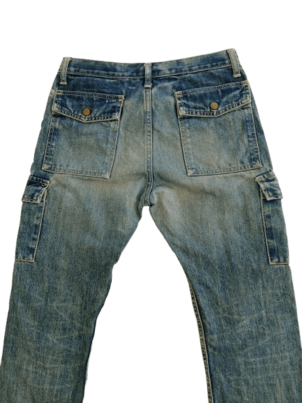 Blue Blue Japan BLUE BLUE Japan Trash Denim Side Pocket Japanese Brand Size US 28 / EU 44 - 2 Thumbnail