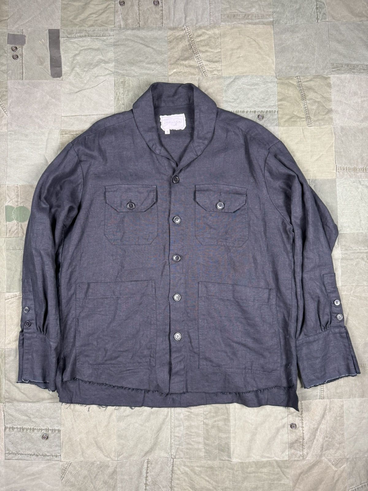 Greg Lauren Linen Boxy Studio Shirt Size US L / EU 52-54 / 3 - 1 Thumbnail