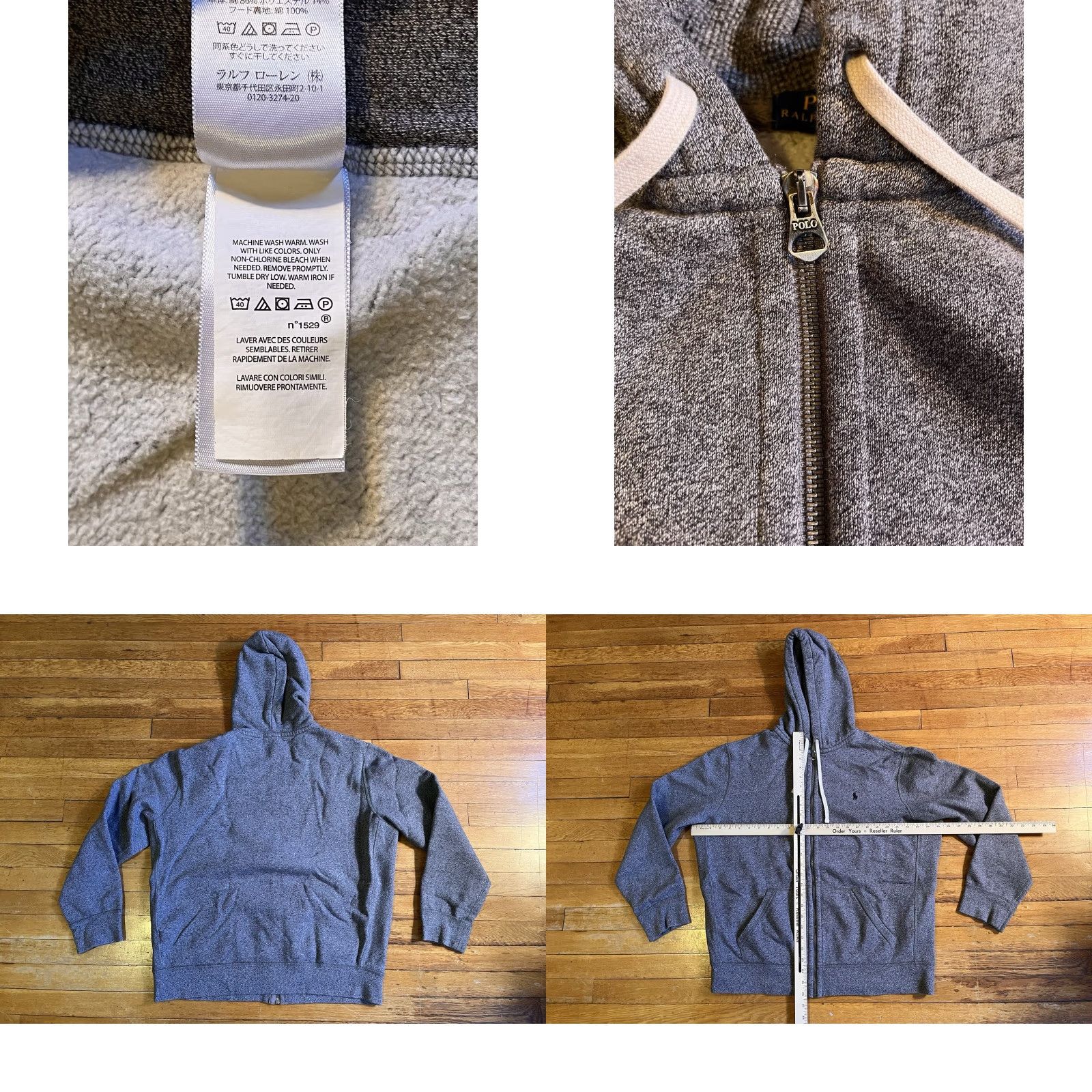 Polo Ralph Lauren Polo Ralph Lauren Full Zip Hoodie Men’s XL Gray Thermal-Lined Hood Hoodie, Logo, Zip, Pockets, Fleece, Cotton Blend, Polyester, Gray, Regular Mens Size US XL / EU 56 / 4 - 8 Thumbnail
