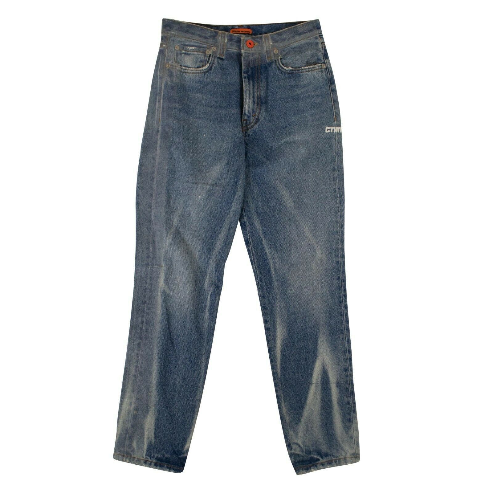 image of Heron Preston Blue Straight Leg Jean Pants Size 26, Women's