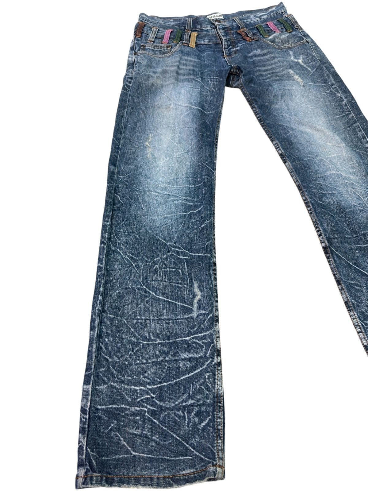 NYLAUS DOUBLE WAIST DENIM JEANS