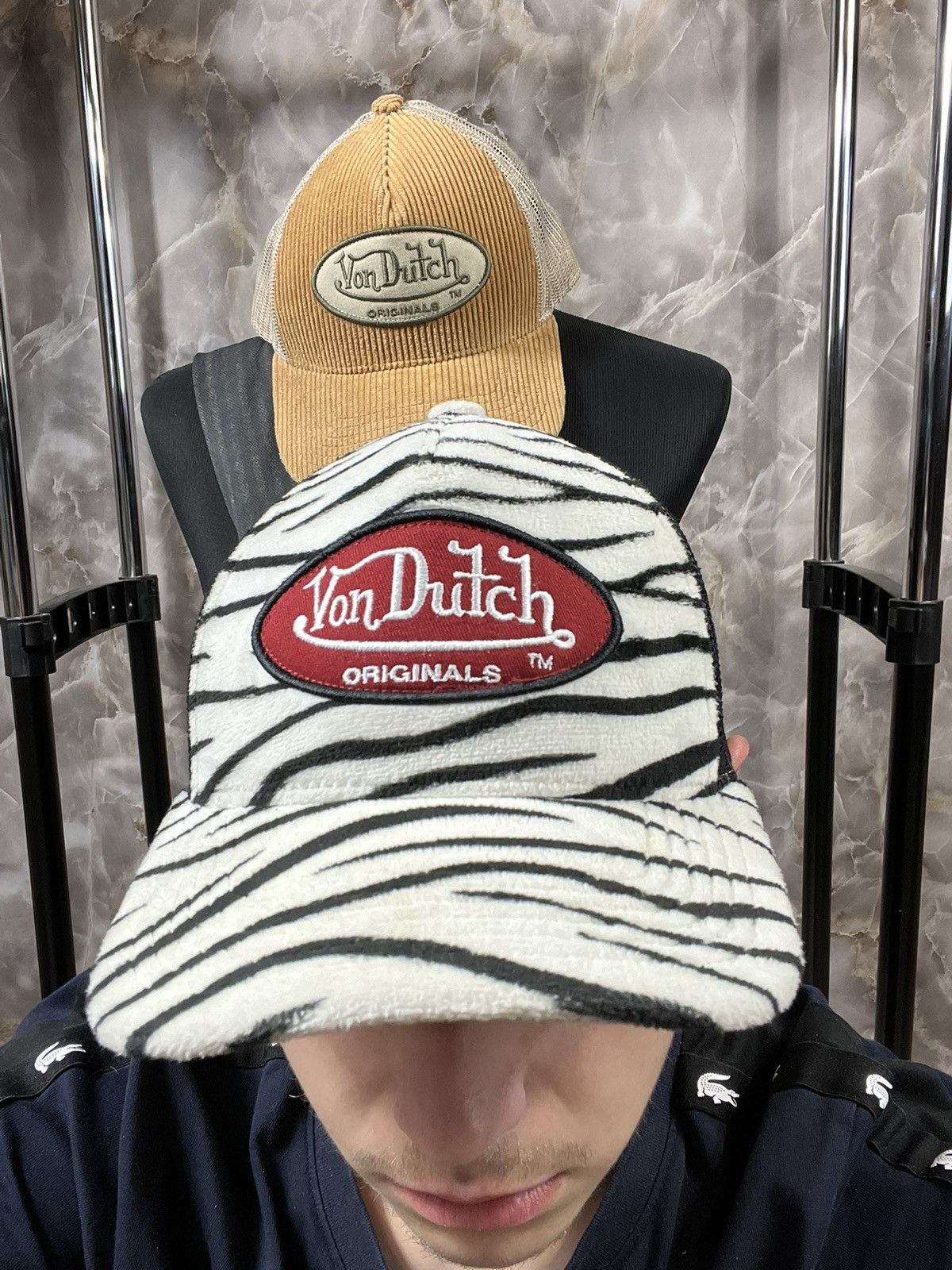 Vintage × Von Dutch Rare Von Dutch Fleece Mesh Y2kCap Size ONE SIZE - 1 Thumbnail