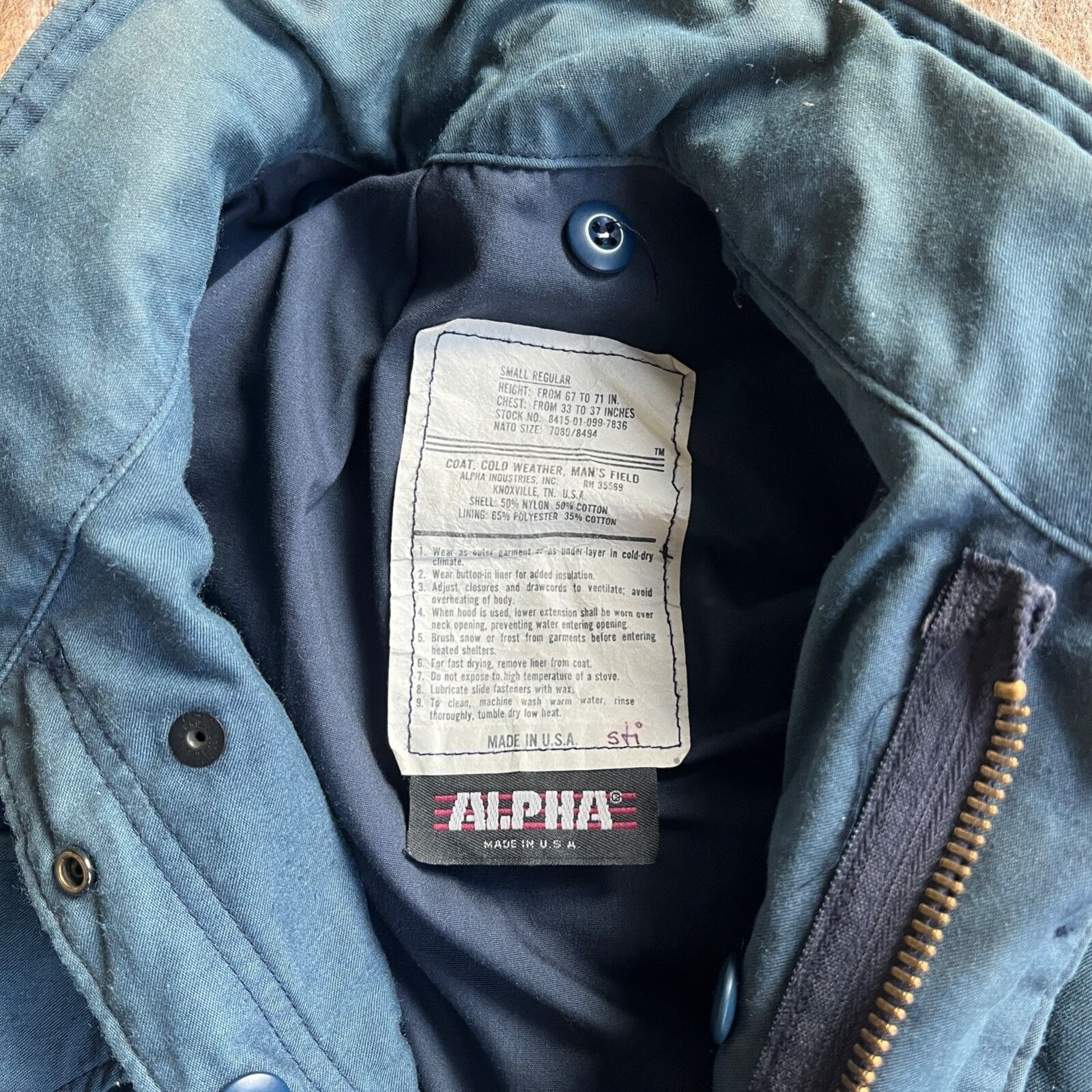 Alpha Industries Alpha Industries M 65 USA Made Vintage Scovill Jacket 8984AC Size US S / EU 44-46 / 1 - 3 Thumbnail