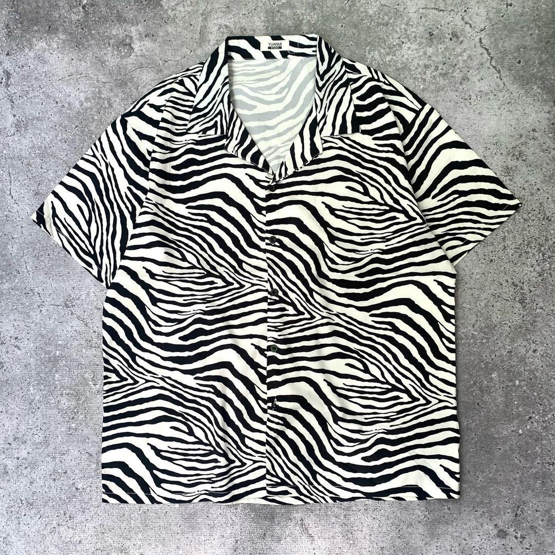 Designer Surf Aloha Shirt Zebra Size US XL / EU 56 / 4 - 2 Thumbnail
