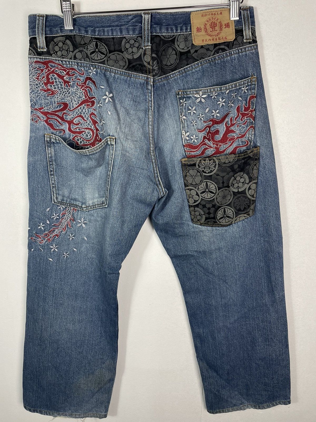 Japanese Brand Rare Japanese Dragon Embroidery Jeans Size US 34 / EU 50 - 3 Thumbnail