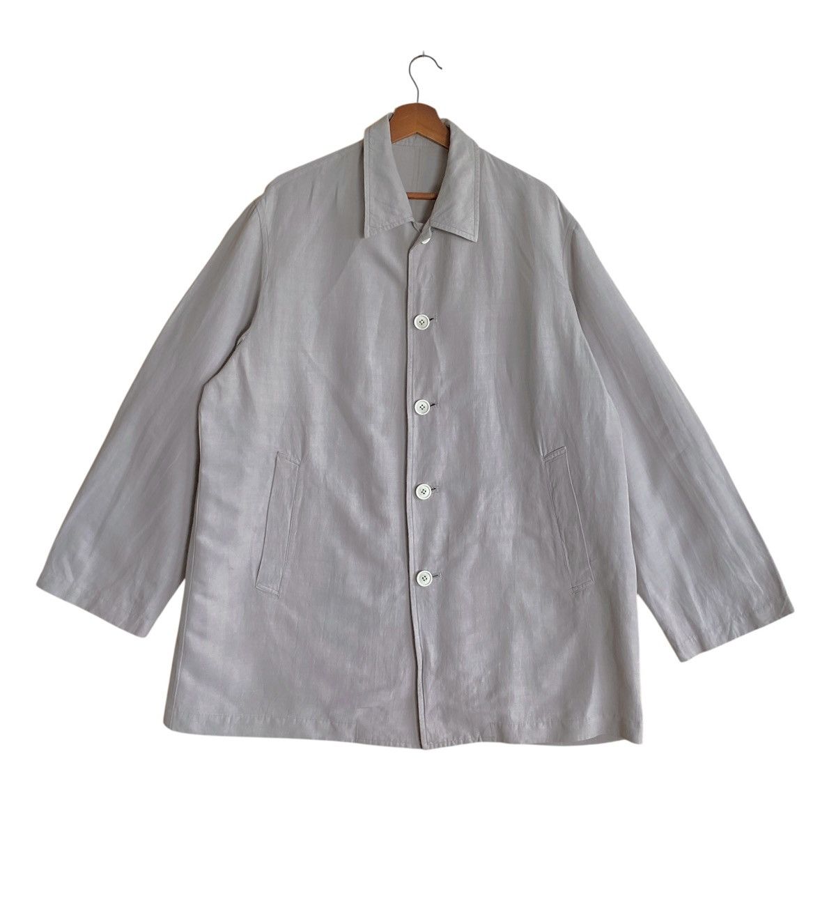Yohji Yamamoto Rare Design Vintage Yohji Yamamoto Linen Jacket 1990s Size US M / EU 48-50 / 2 - 1 Thumbnail