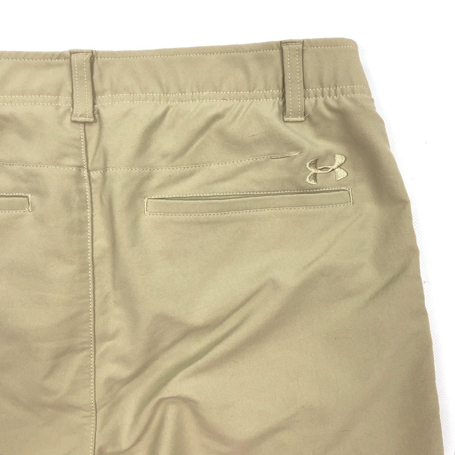 Under Armour Under Armour Men's Tan Khaki Performance Flat Front Golf Pants 32x30 Slant Pockets Breathable Stretch Size US 32 / EU 48 - 4 Thumbnail