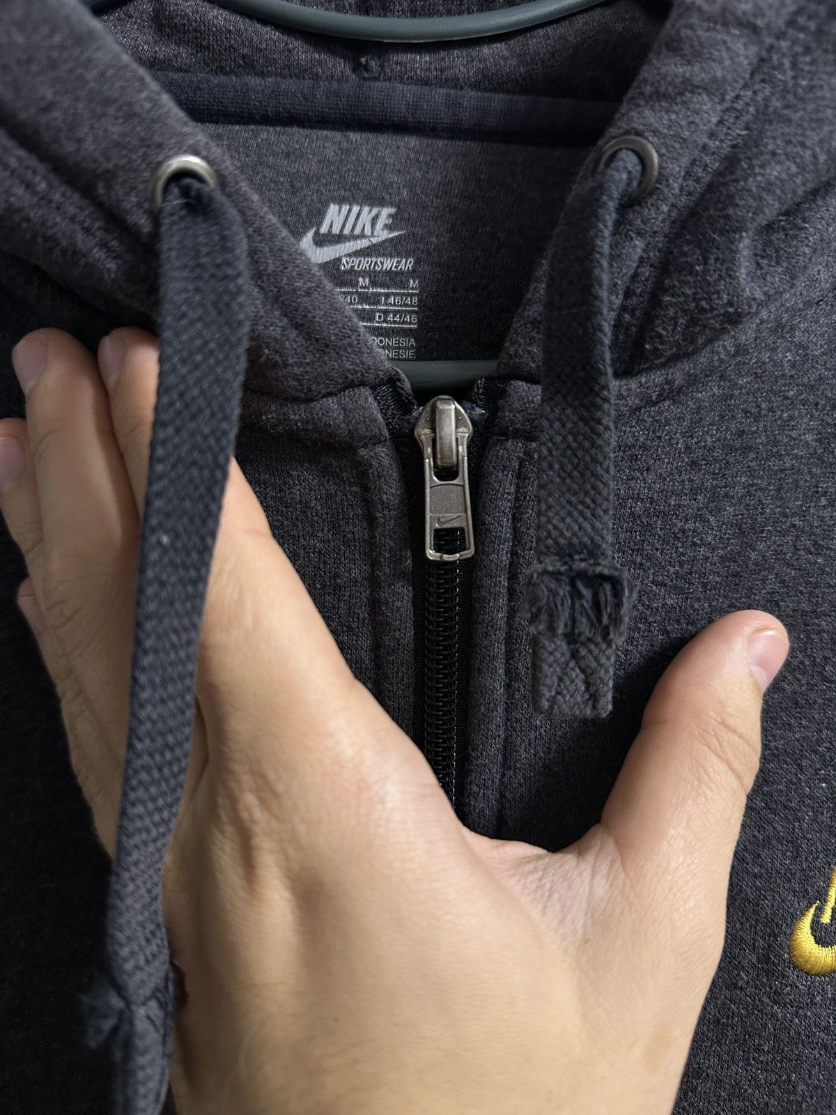 Vintage Rare Vintage Hoodie Nike Small Logo Swoosh Drill Y2K Size US M / EU 48-50 / 2 - 3 Thumbnail