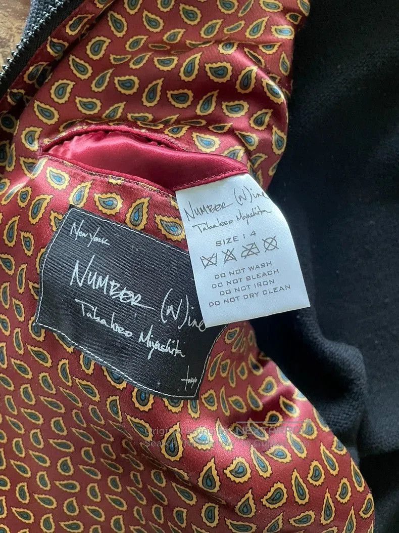 Number (N)ine Suede Silk Mix Jacket in Black. Size US M / EU 48-50 / 2 - 3 Thumbnail