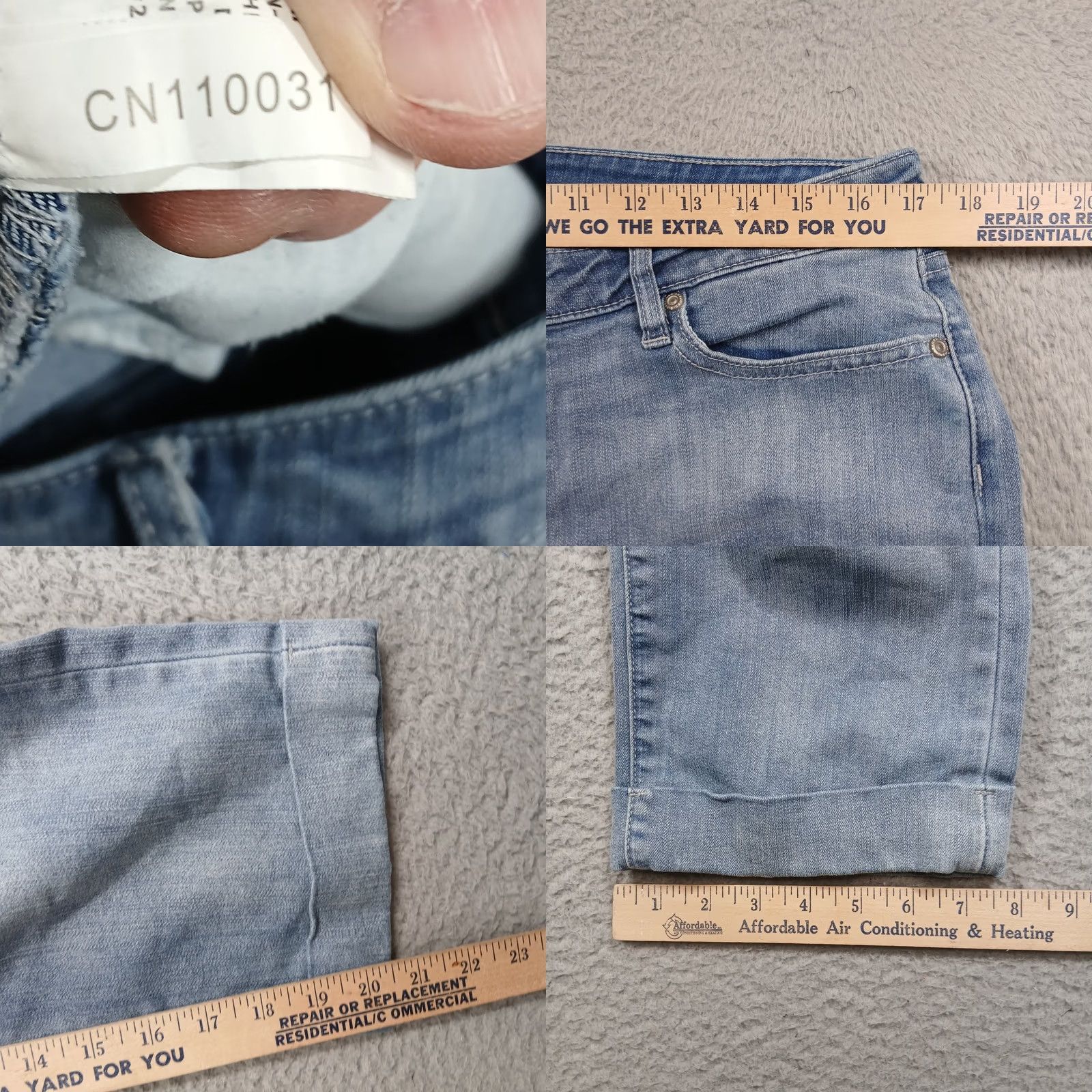 Denime New York & Company Soho Curvy Crop Jeans Women's Size 14 Light Wash Denim Size 36" / US 14 / IT 50 - 9 Thumbnail